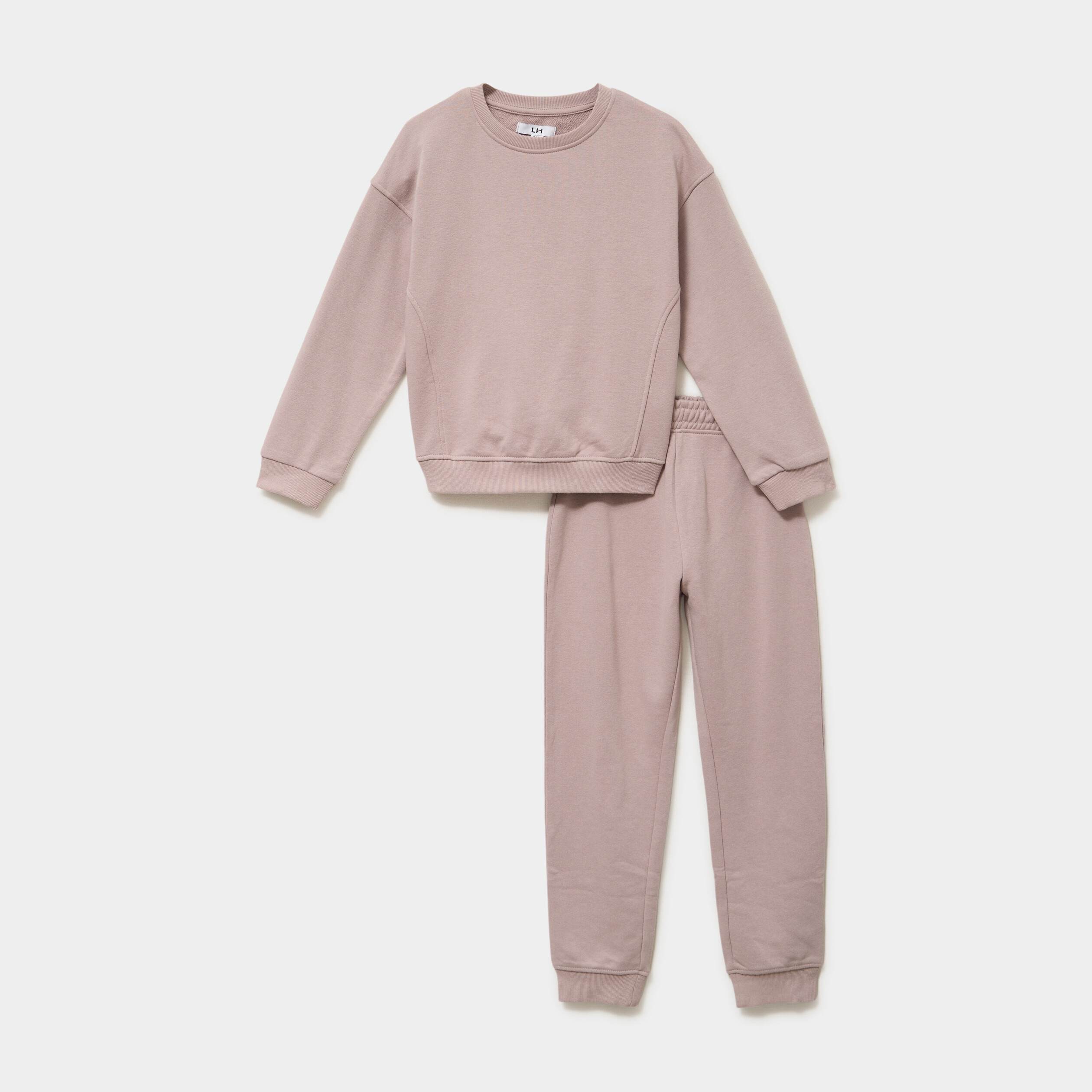 Ensemble de jogging sweat et pantalon marron clair fille