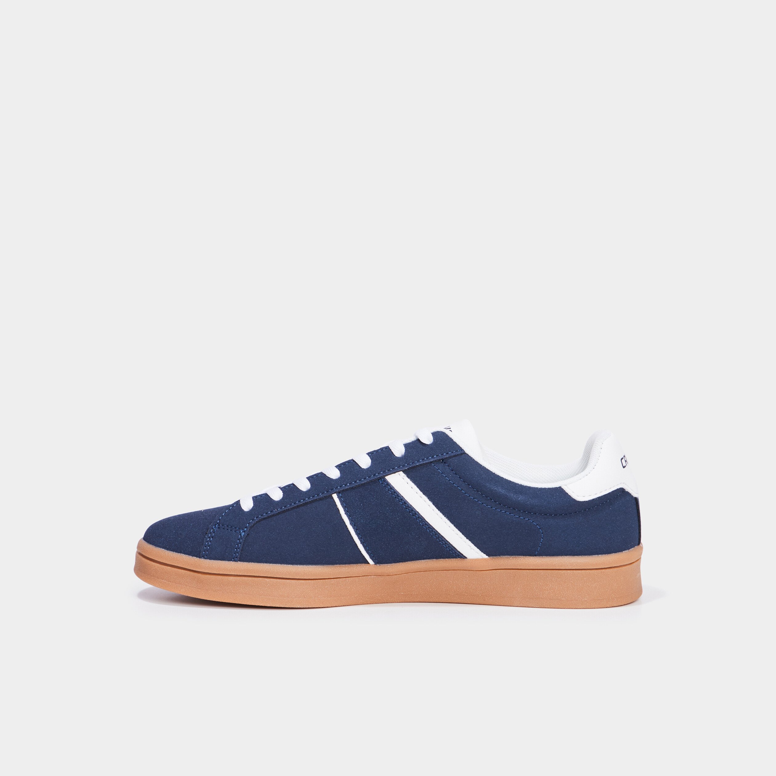 tennis basses a lacets effet daim bleu marine homme Tennis basses à lacets effet daim bleu marine homme