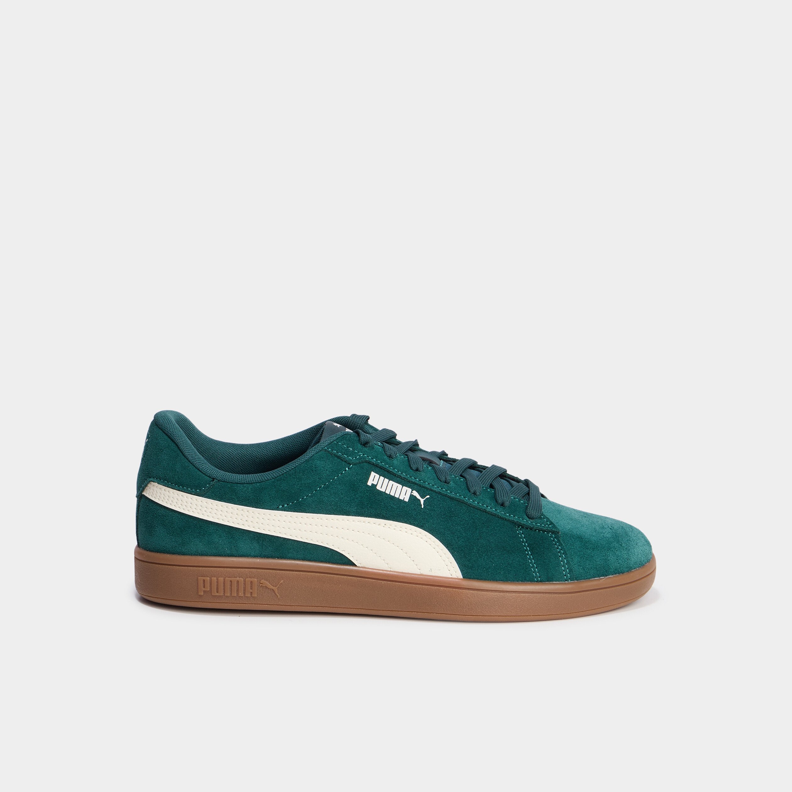 tennis basses a lacets cuir puma smash vert emeraude homme Tennis basses à lacets cuir Puma Smash vert émeraude homme