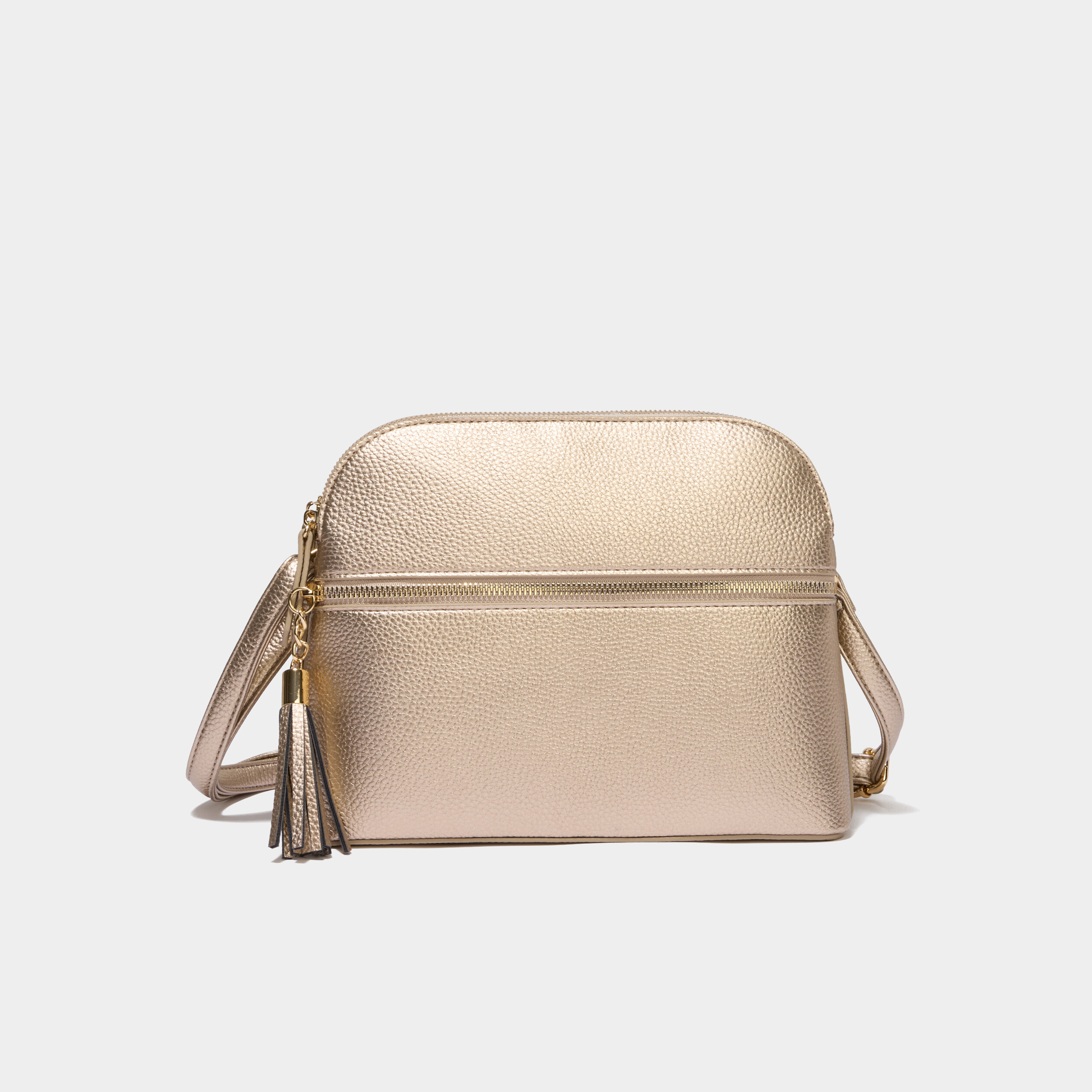 Sac en bandouli&egrave;re couleur or femme