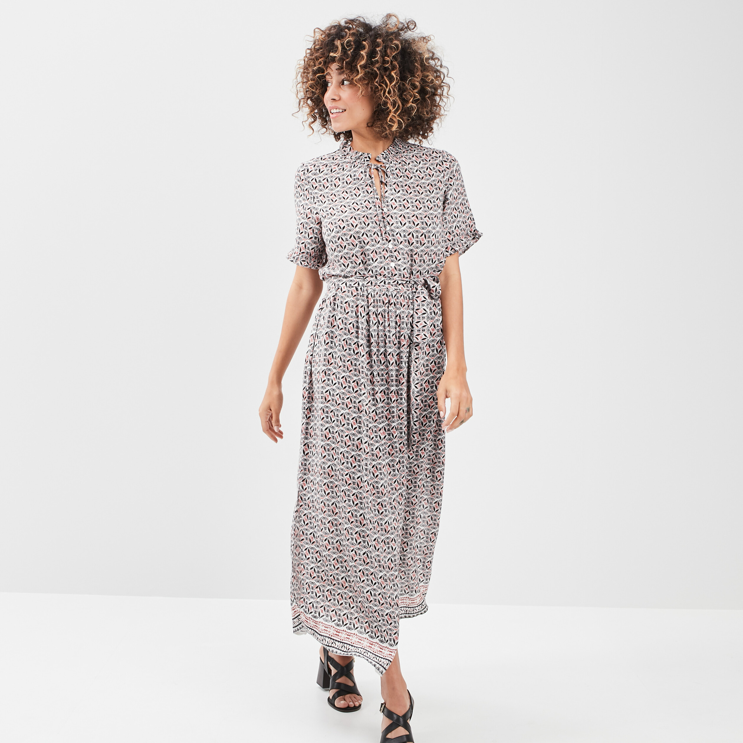 Robe longue Liberto ecru femme