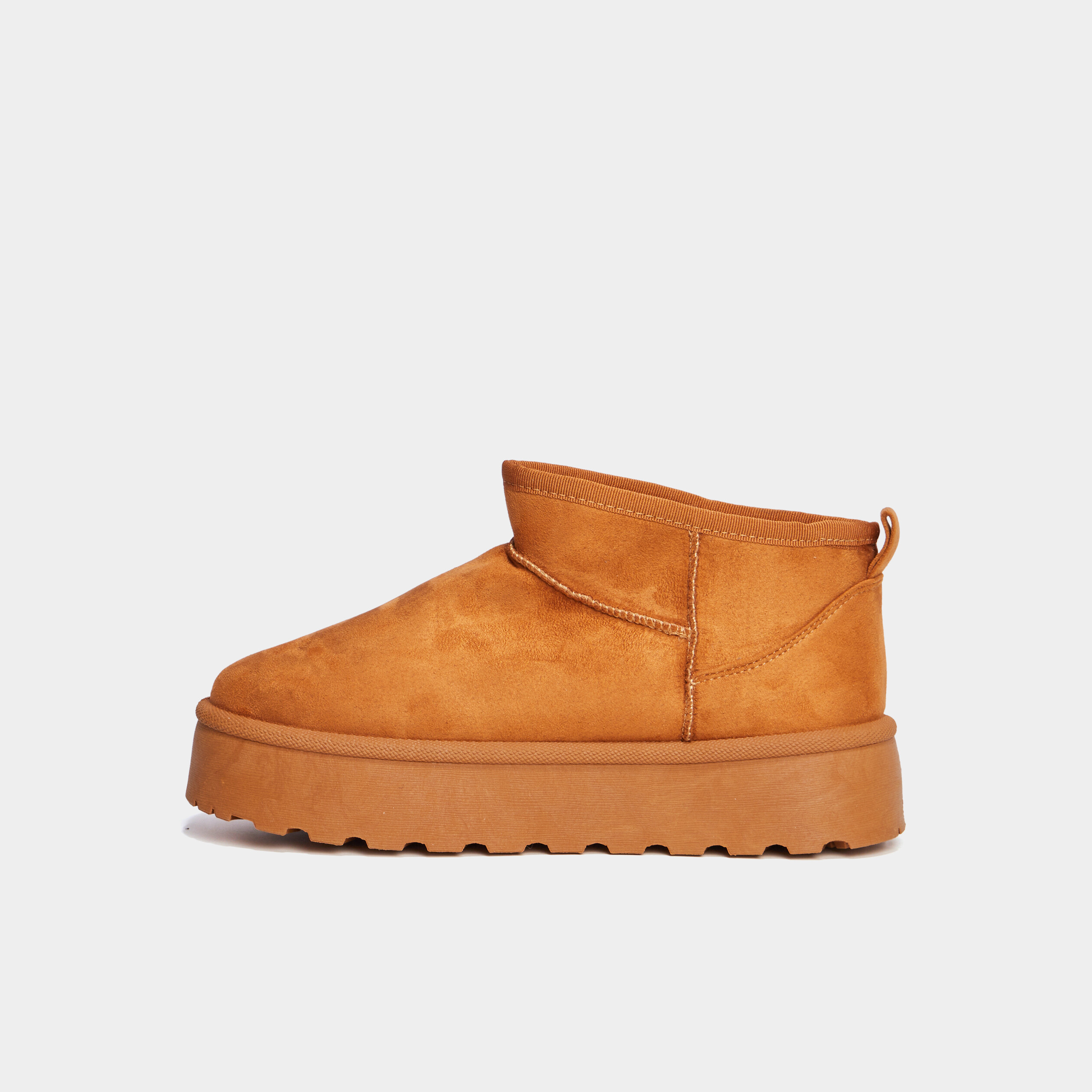 Bottines compensées fourrées Creeks marron femme