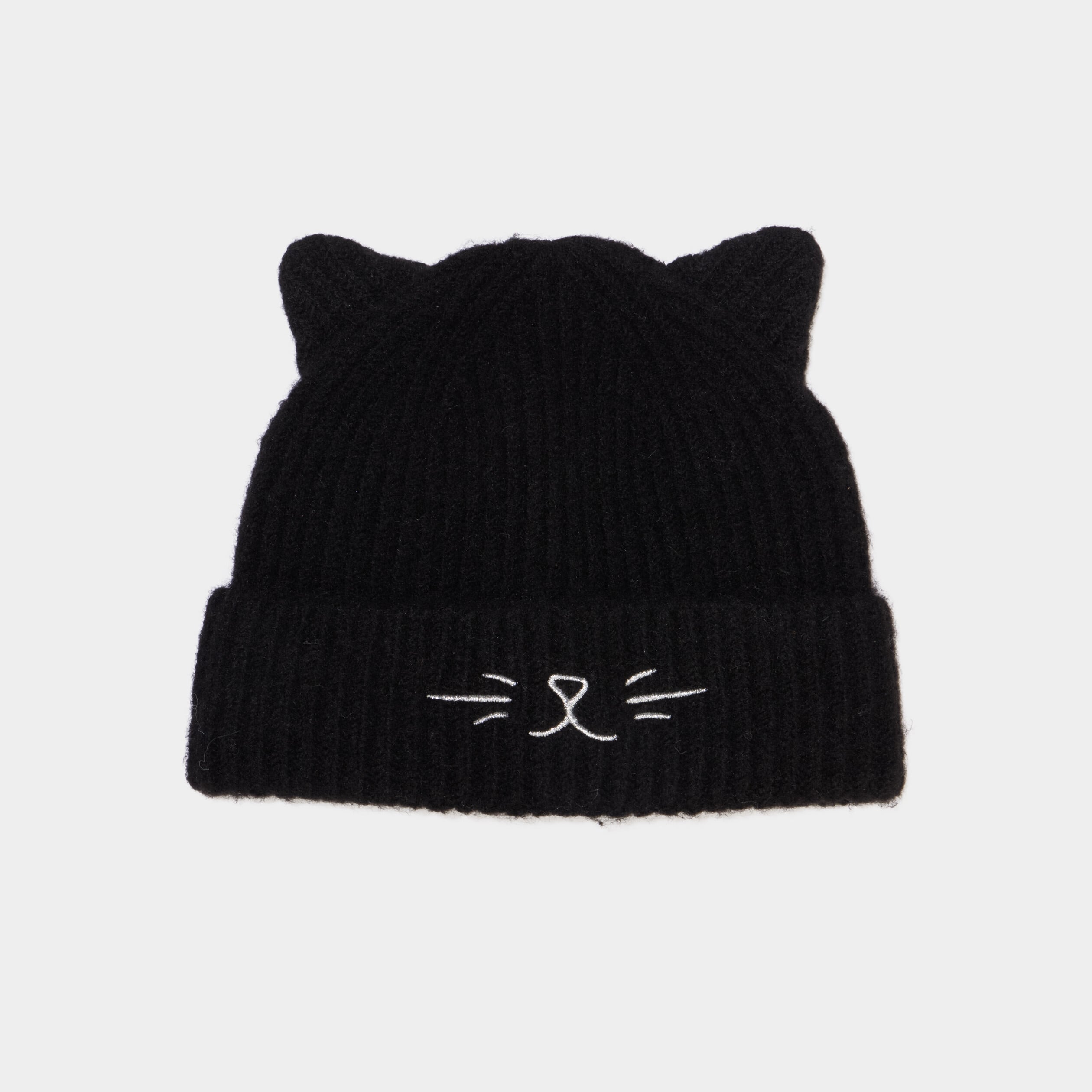 Bonnet oreille de chat noir fille