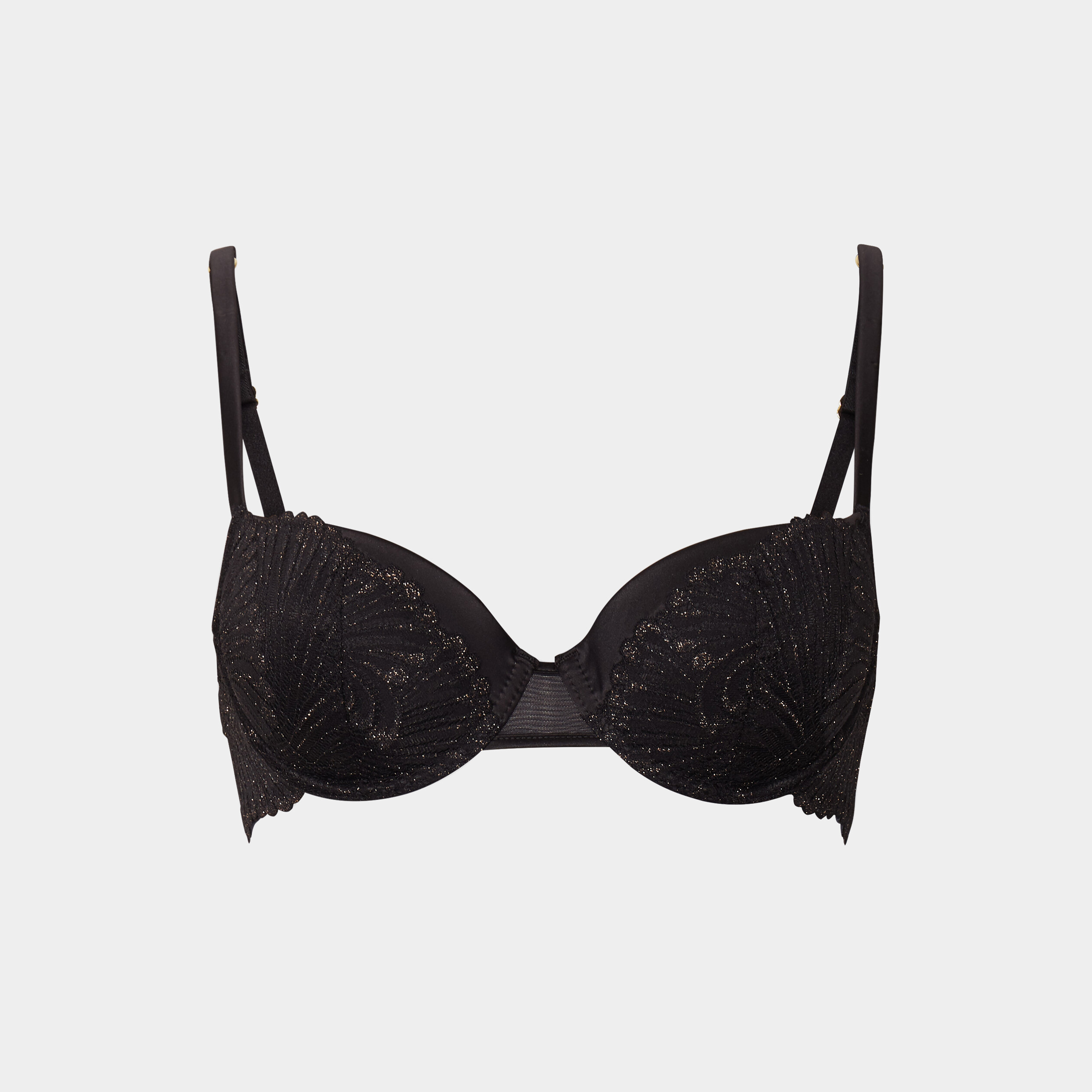 Soutien-gorge corbeille paddé dentelle noir femme