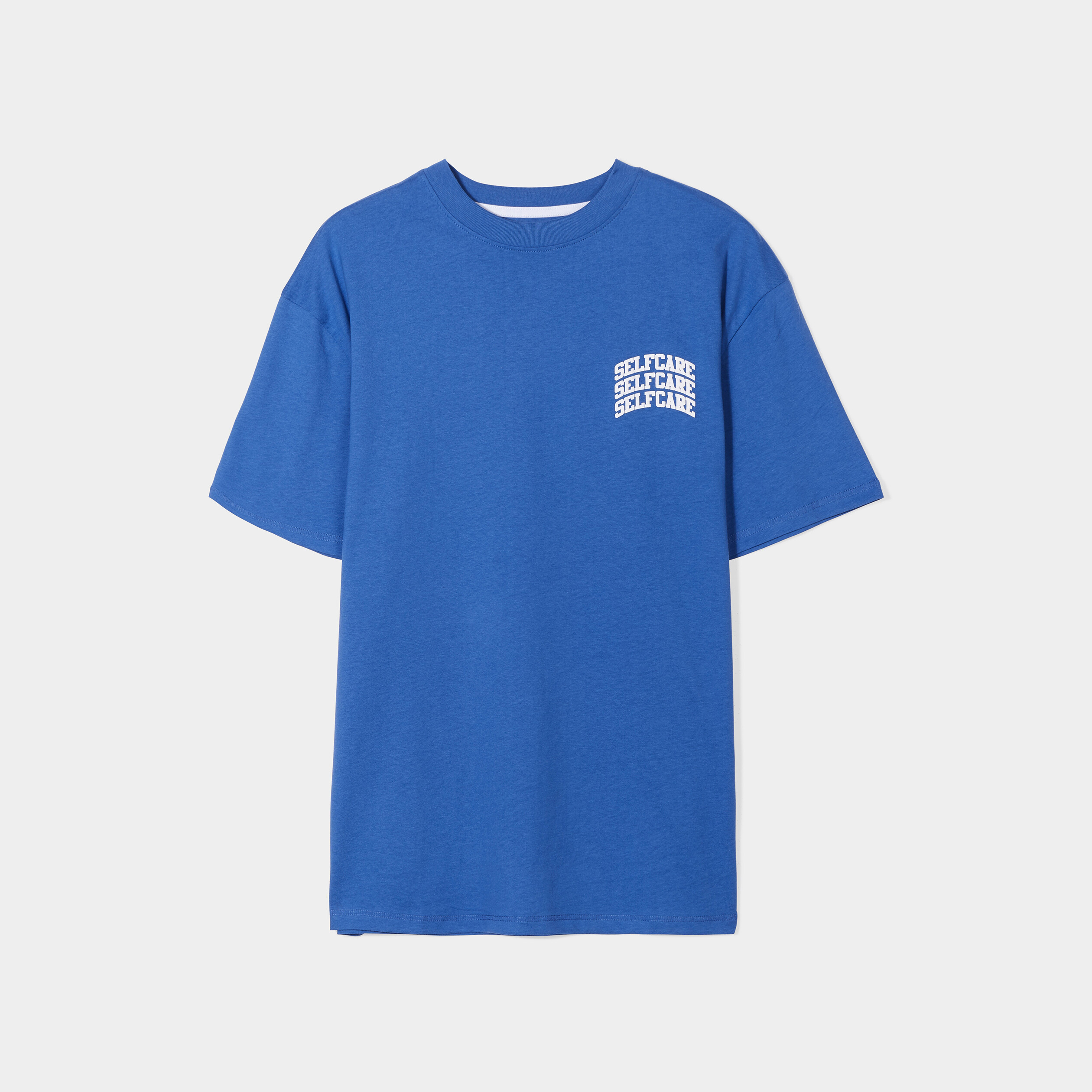 t shirt oversize manches courtes coton bleu roi homme T-shirt oversize manches courtes coton bleu roi homme