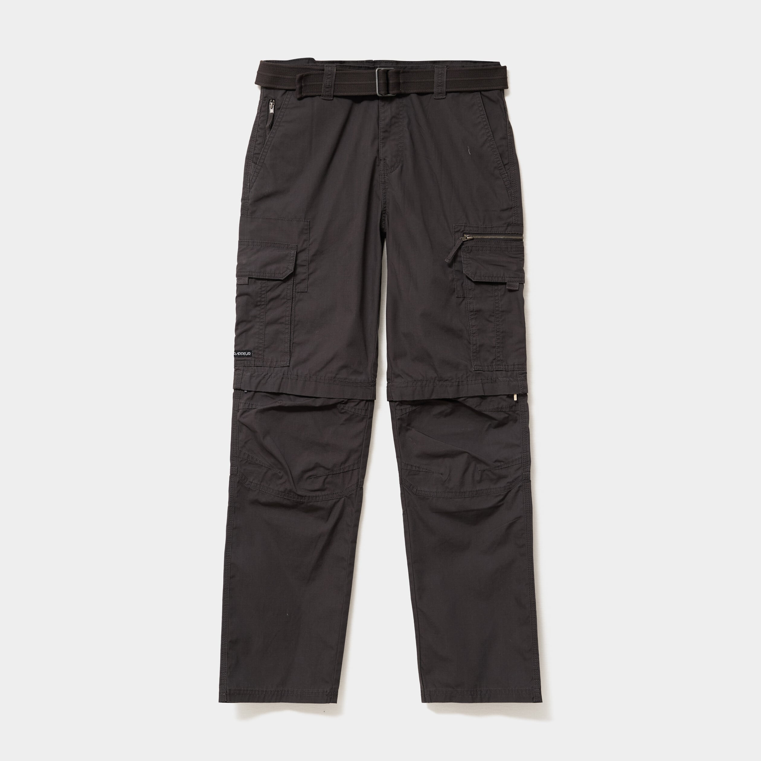 Pantalon cargo 2-en-1 modulable bermuda gris fonc&eacute; homme