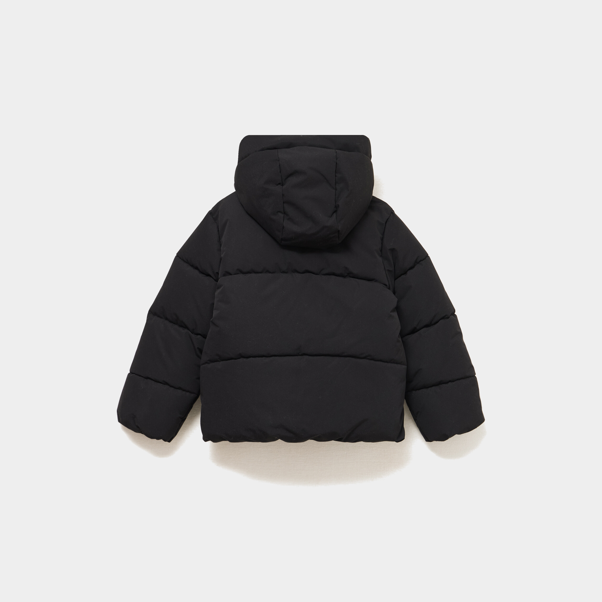 Doudoune chaude &agrave; capuche noir fille