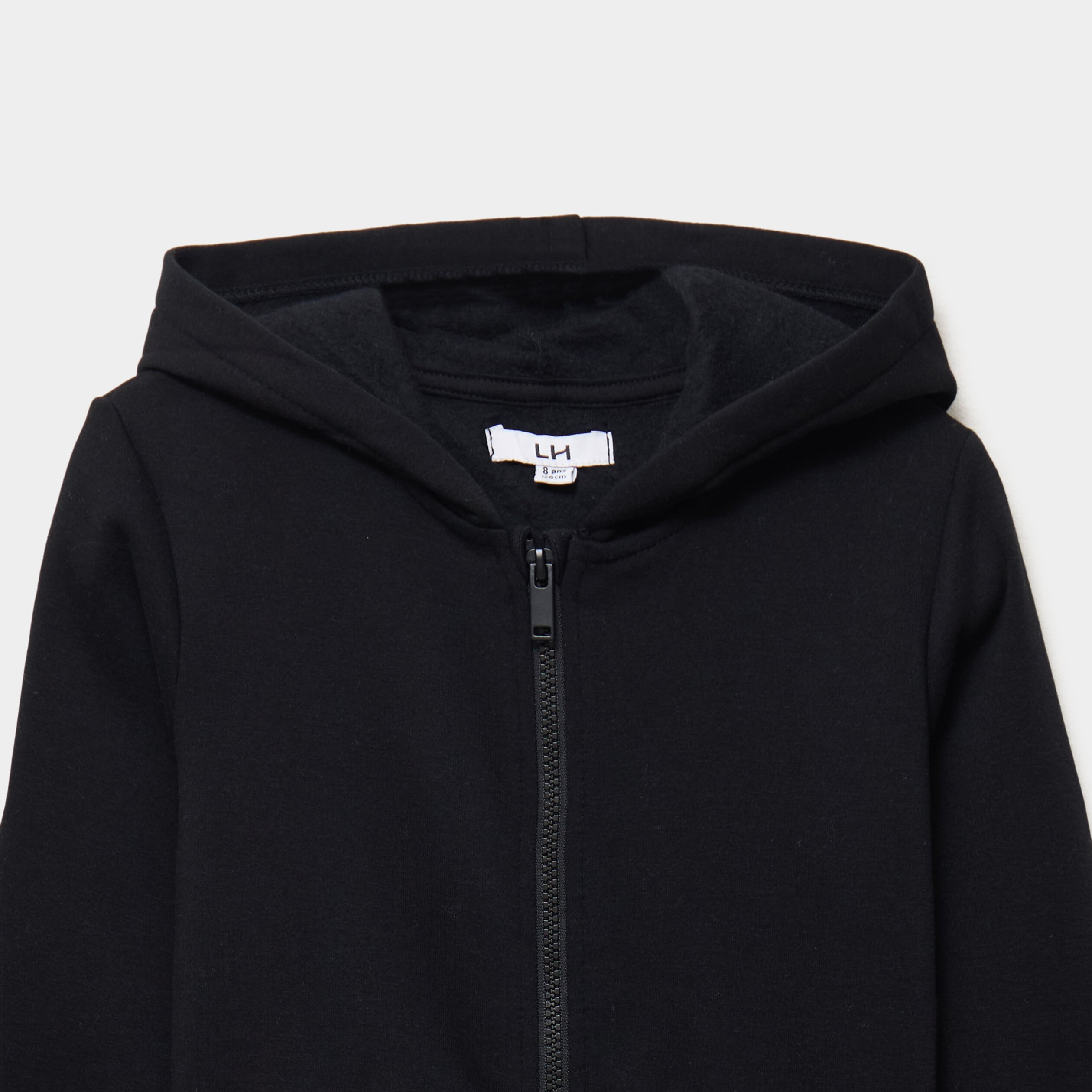 Veste zippée à capuche noire Peak Adulte