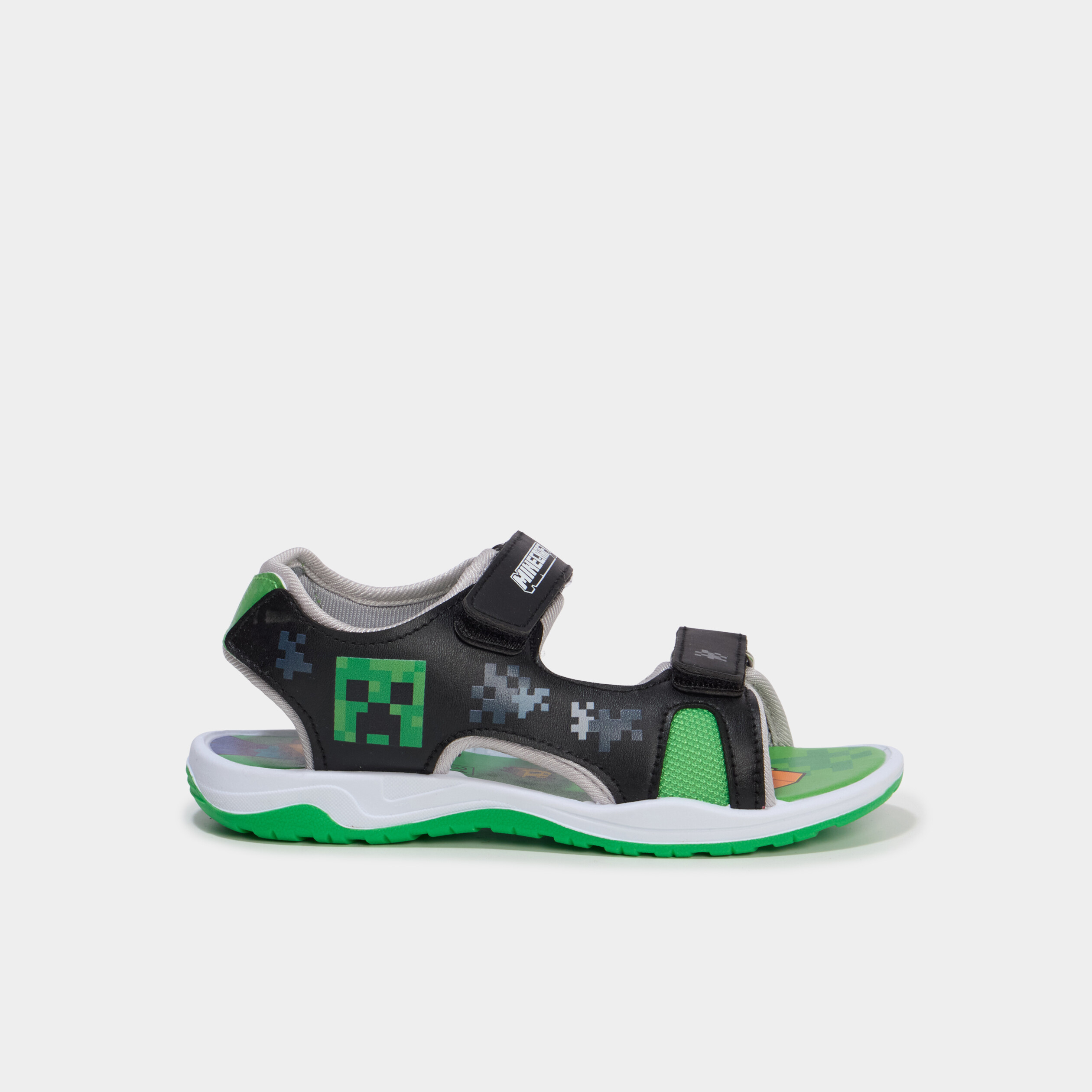 Sandales &agrave; scratchs Minecraft vert gar&ccedil;on