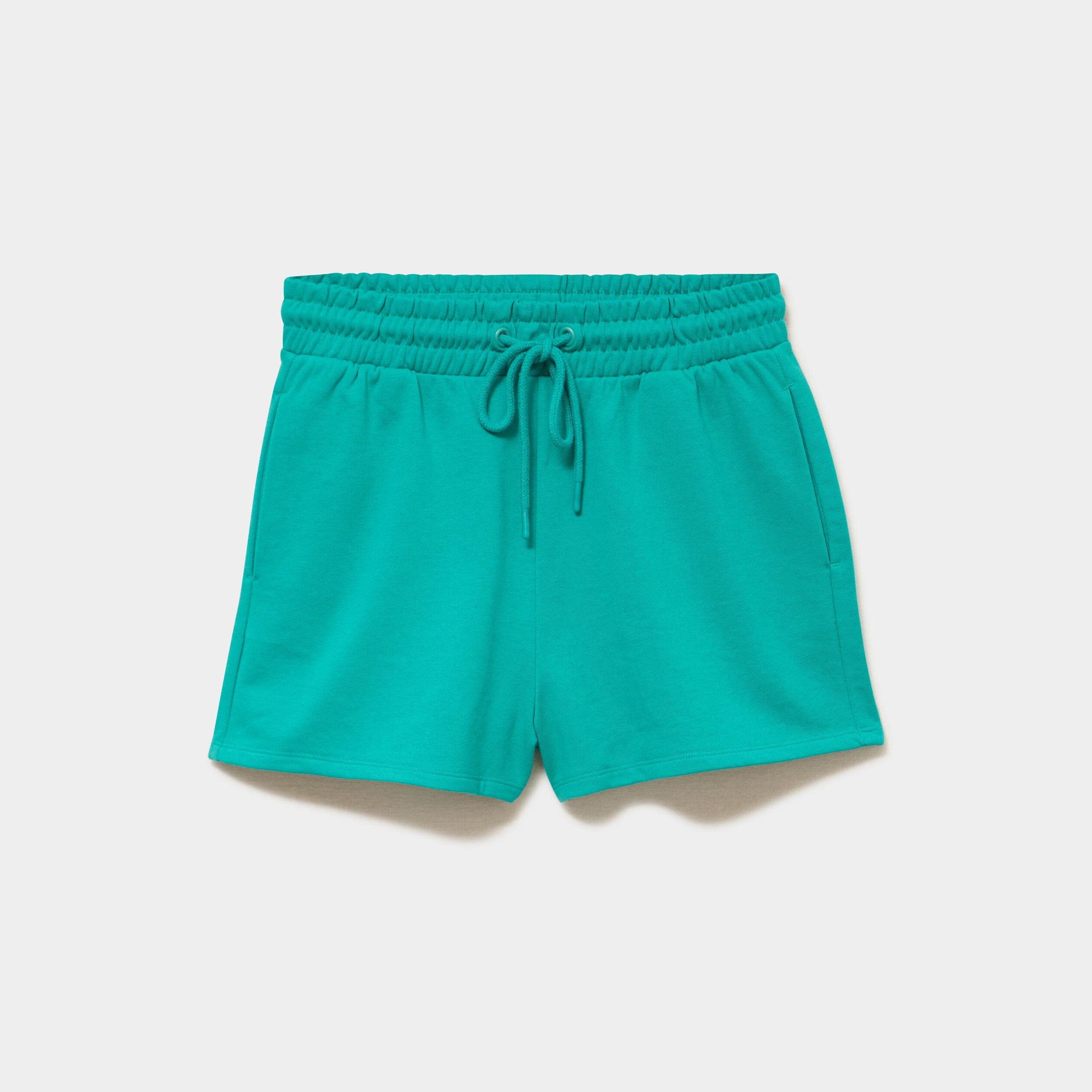 Short de jogging molletonn&eacute; ajust&eacute; bleu turquoise femme