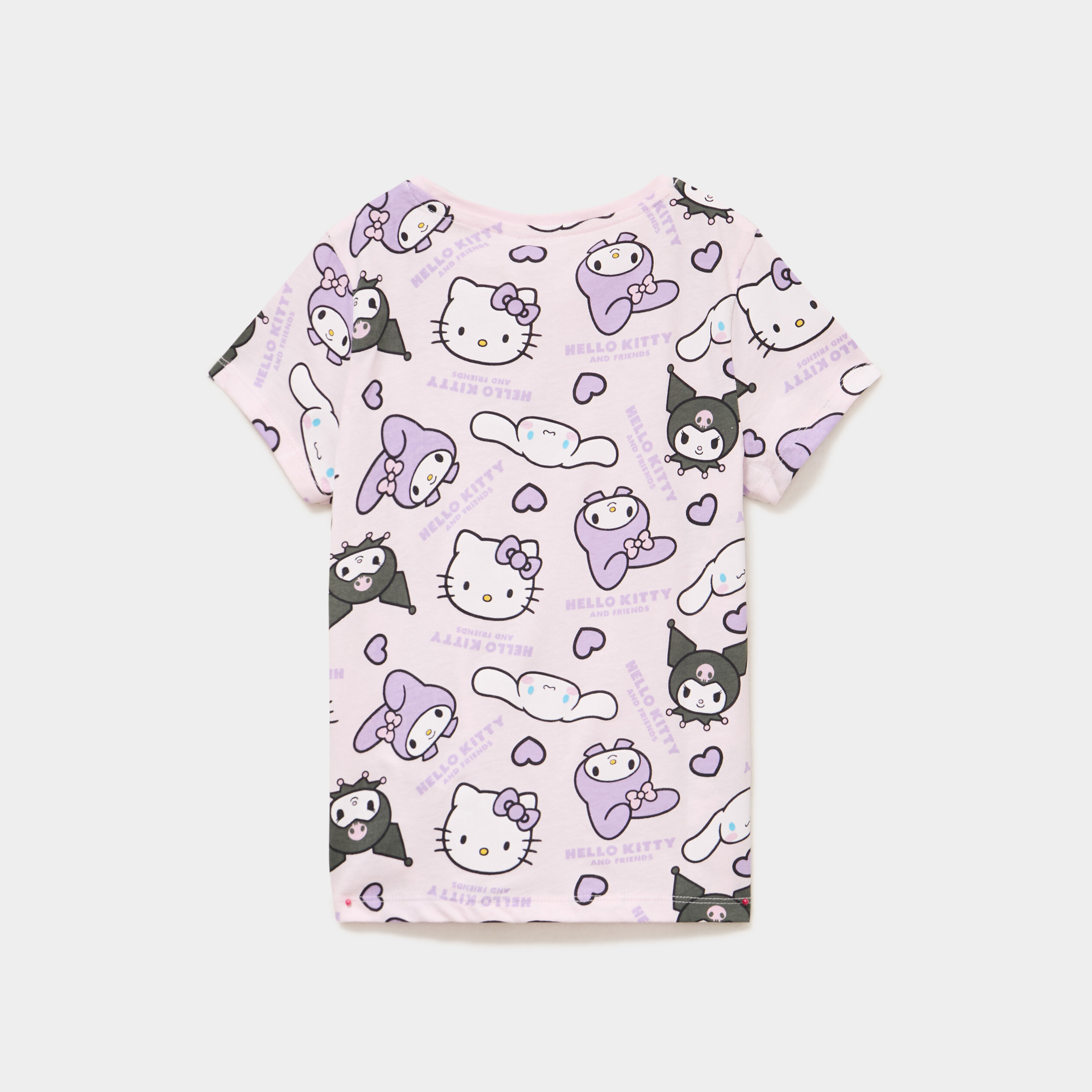 Ensemble pyjama short coton Hello Kitty rose clair fille
