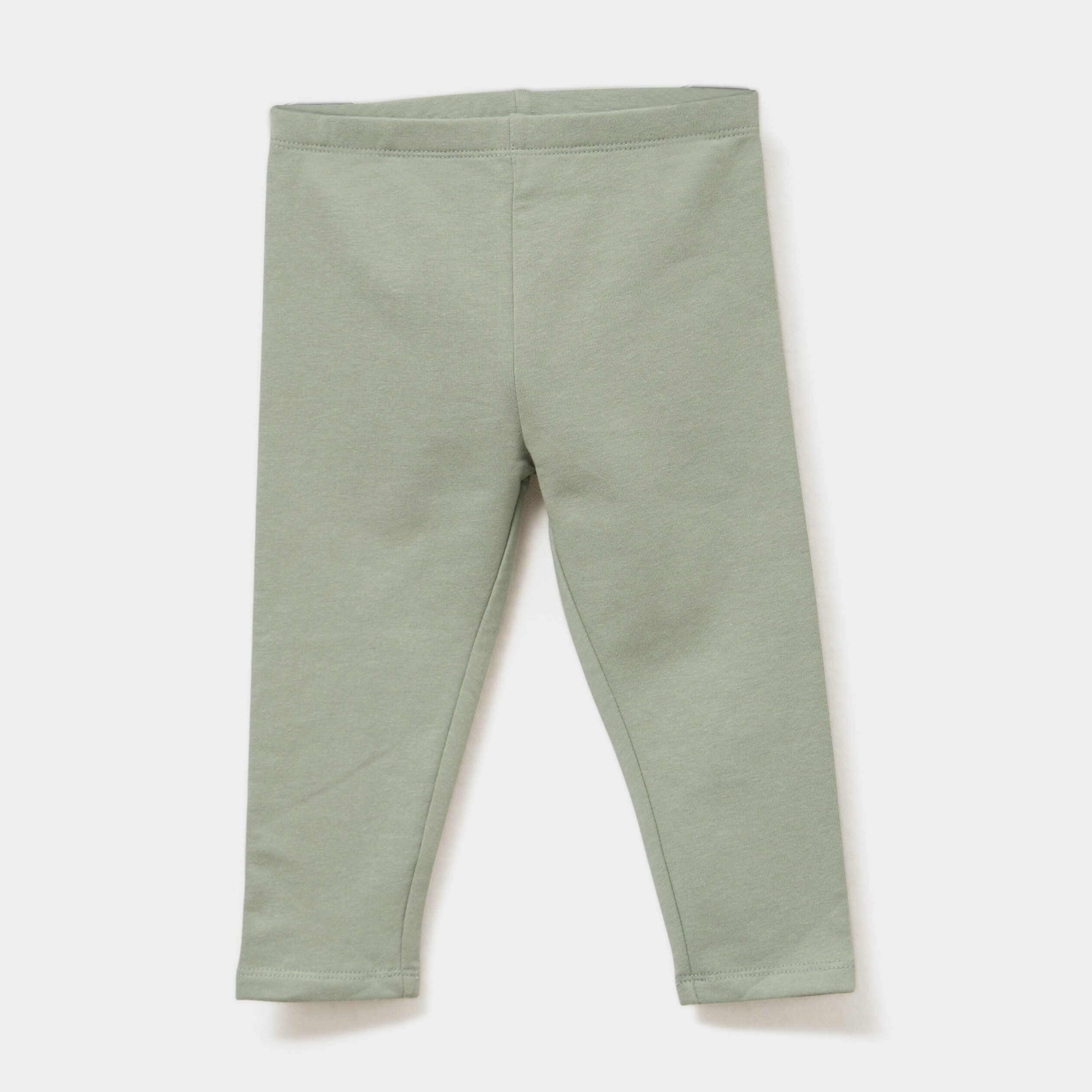 legging double coton vert kaki bebef Legging doublé coton vert kaki bébé fille