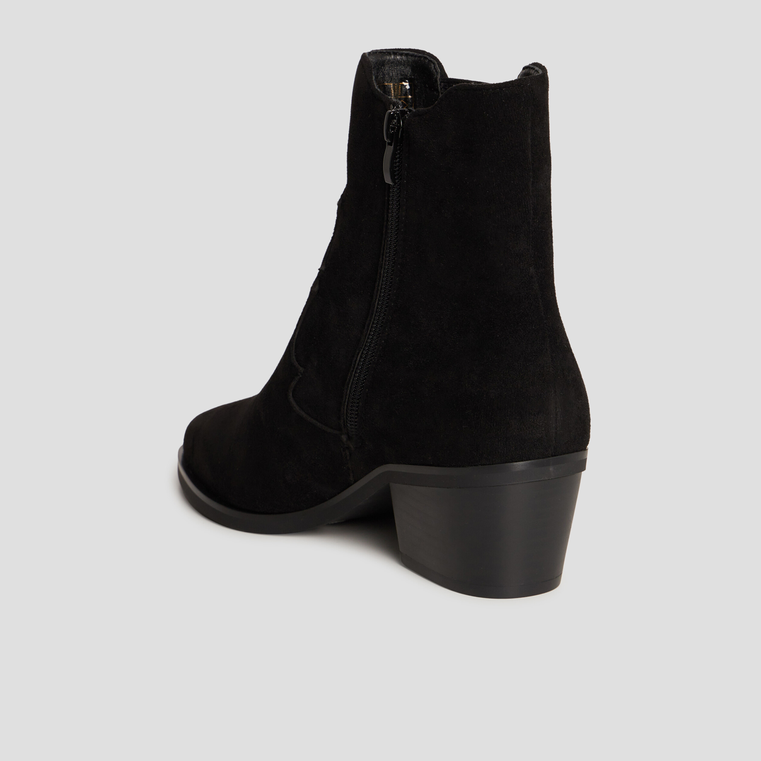 Bottes Santiags Femme Noires En Cuir - Taille 37 - Occasion - Style Western