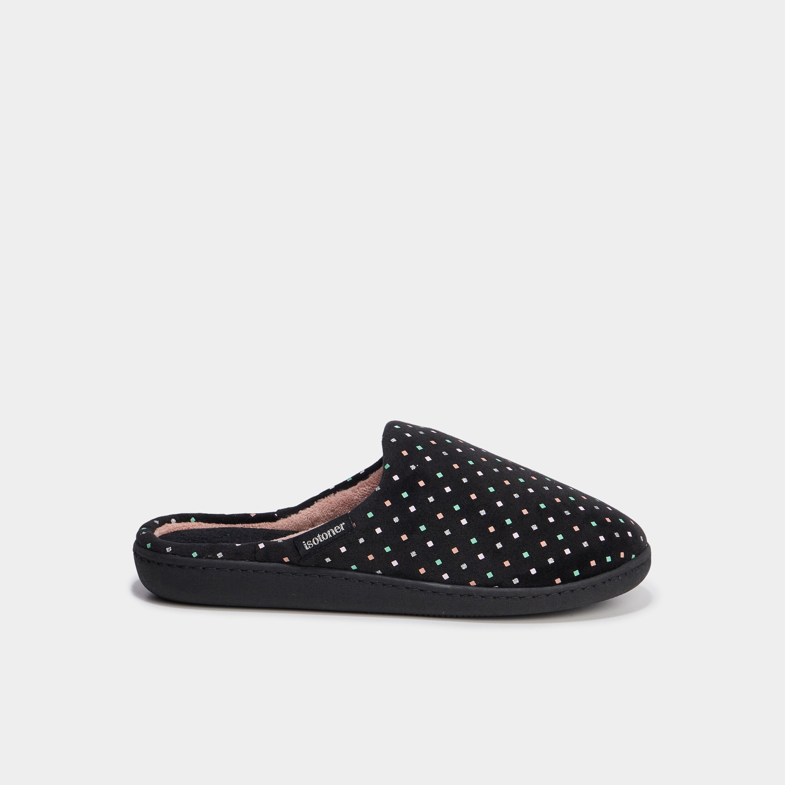 Chaussons mules Isotoner vert anis femme