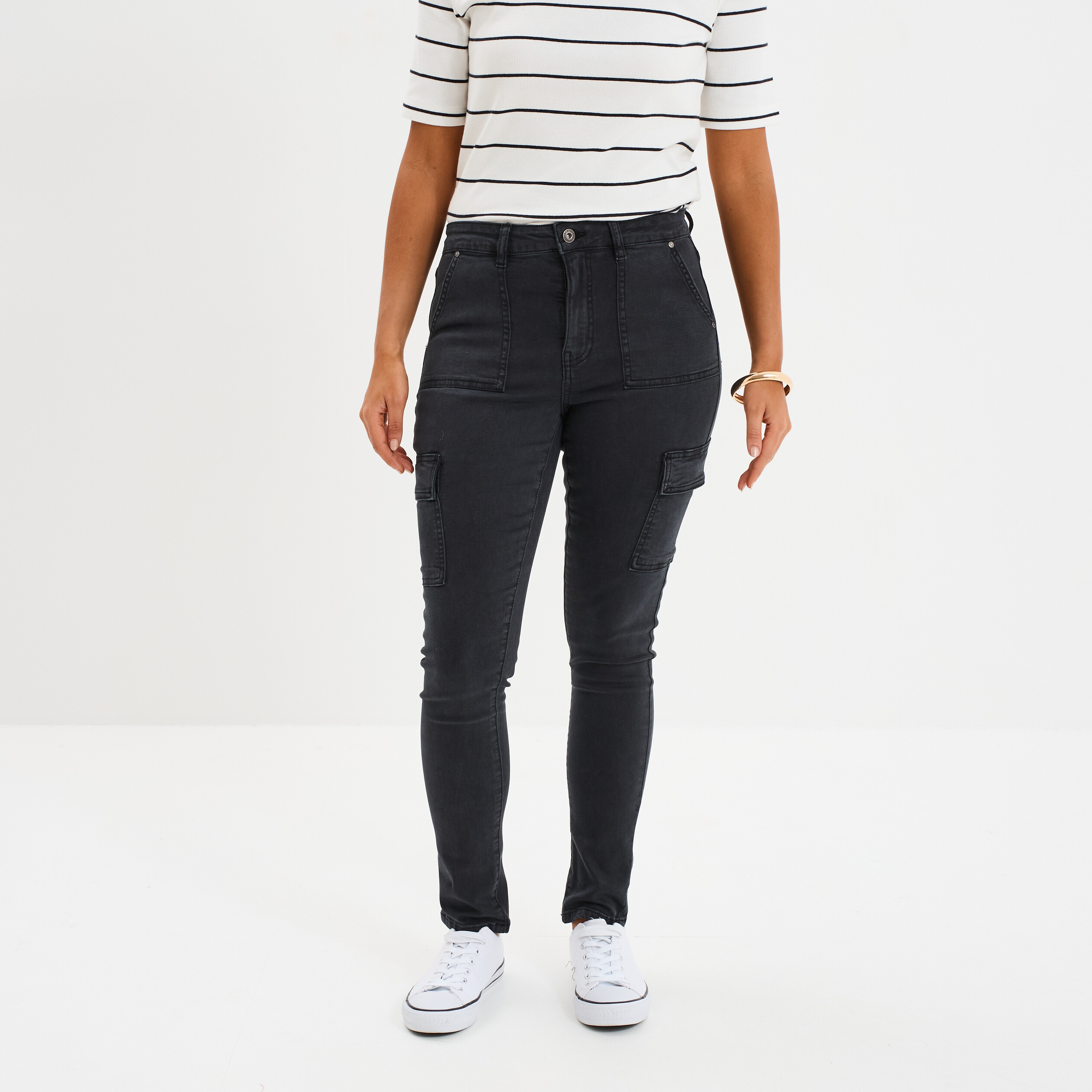 pantalon cargo skinny 78eme liberto noir femme Pantalon cargo skinny 7/8ème Liberto noir femme