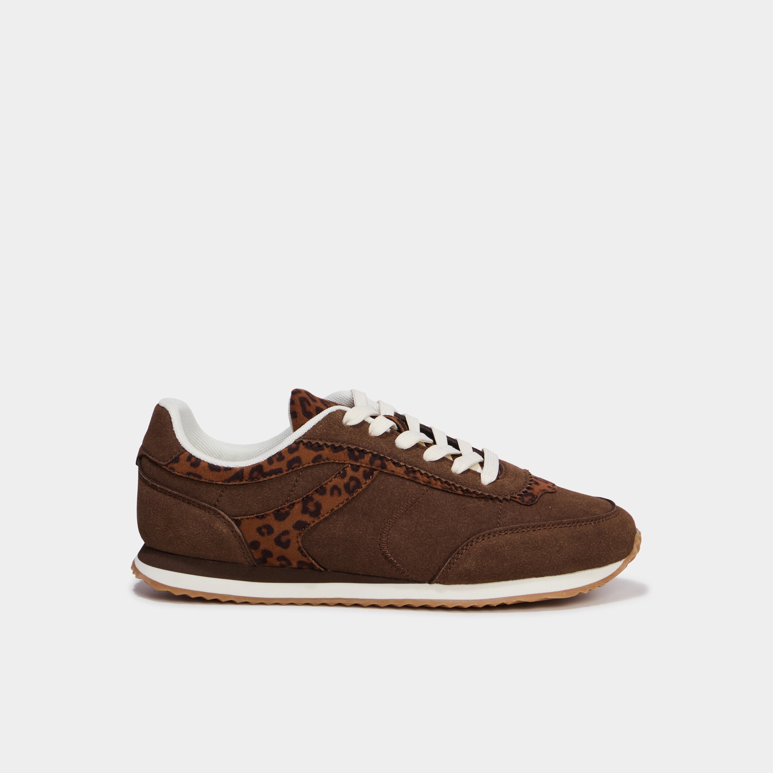 Baskets su&eacute;dine &agrave; lacets multicolore femme