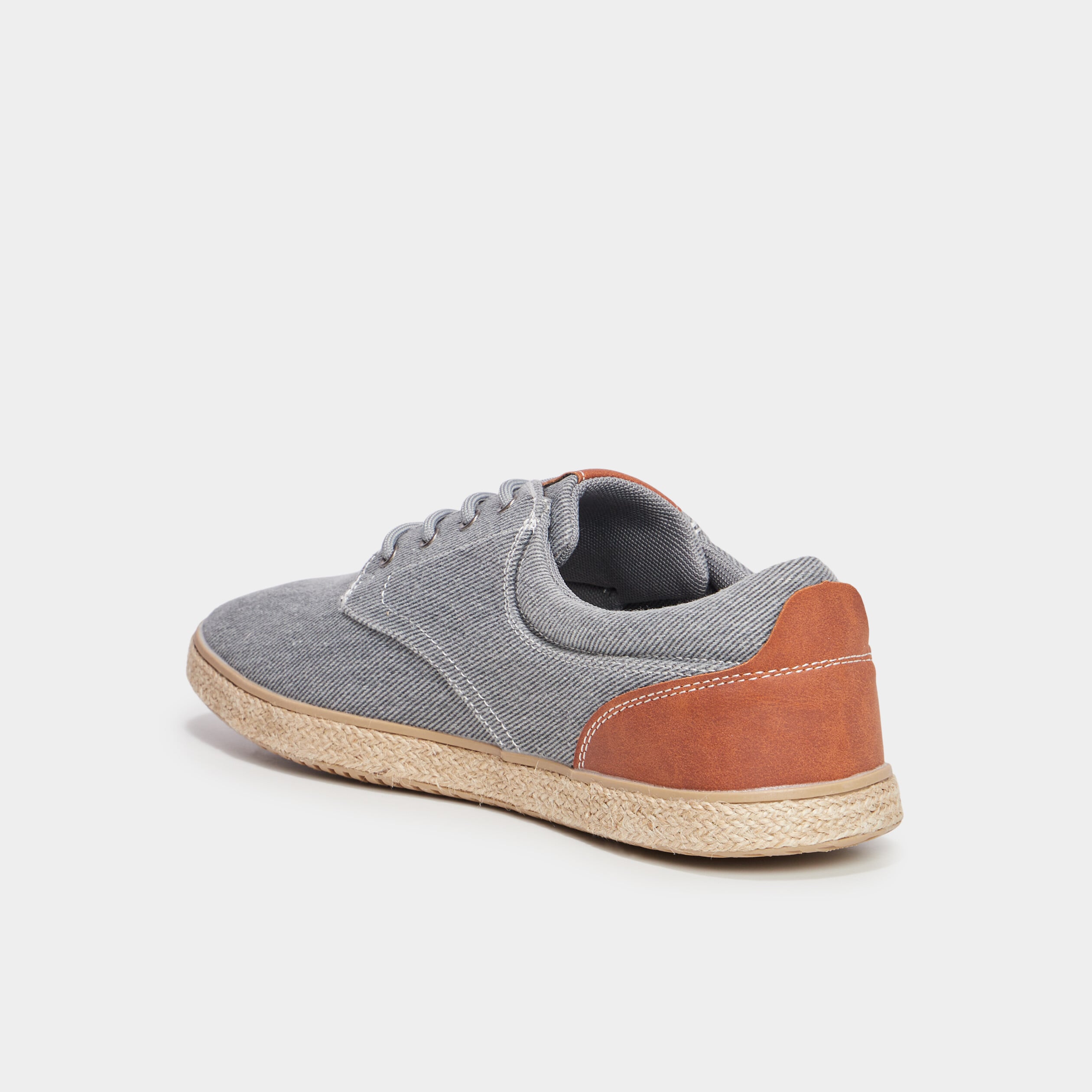 Derbies toile &agrave; lacets Creeks bleu gris homme