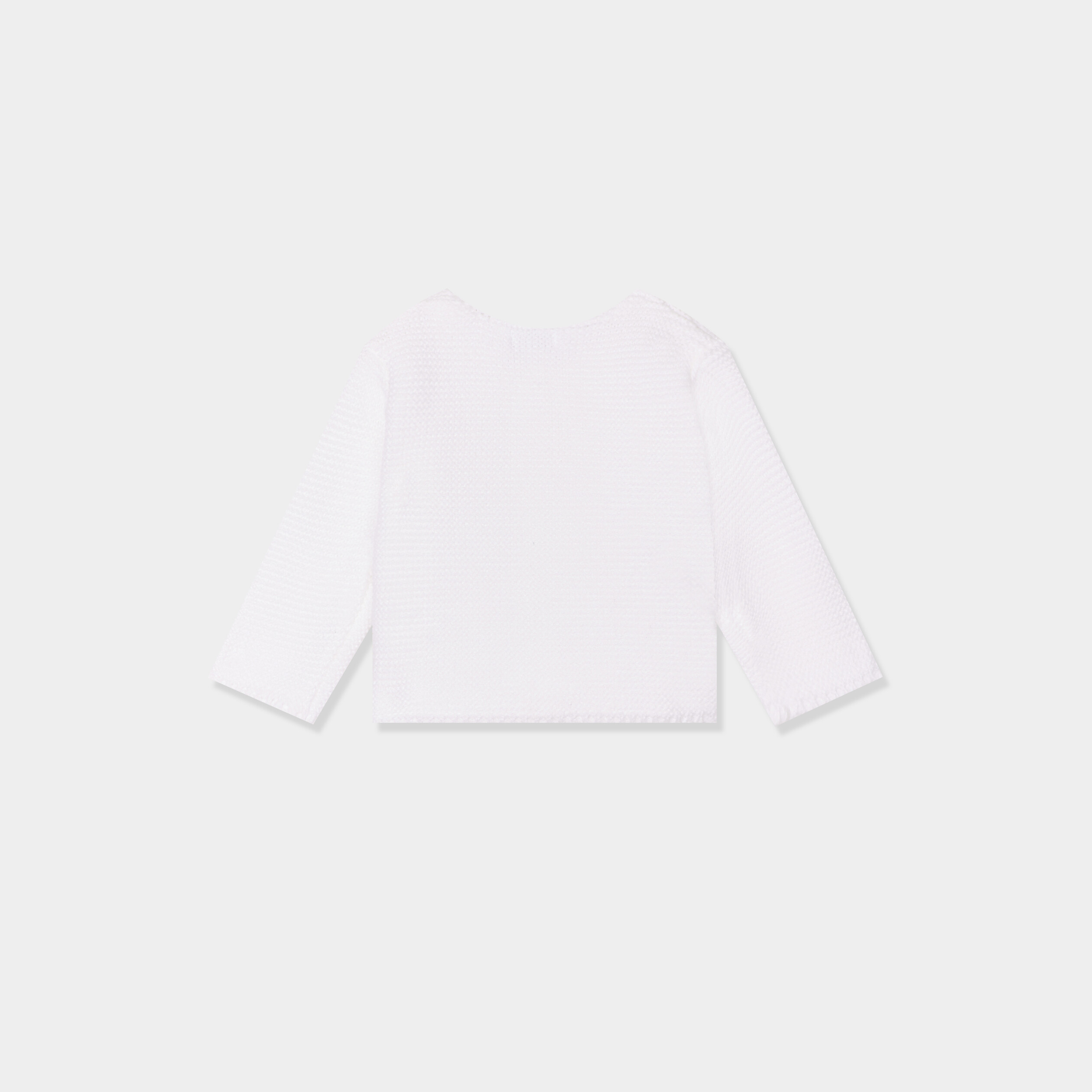gilet boutonne manches longues blanc bebeg Gilet boutonné manches longues blanc bébé garçon