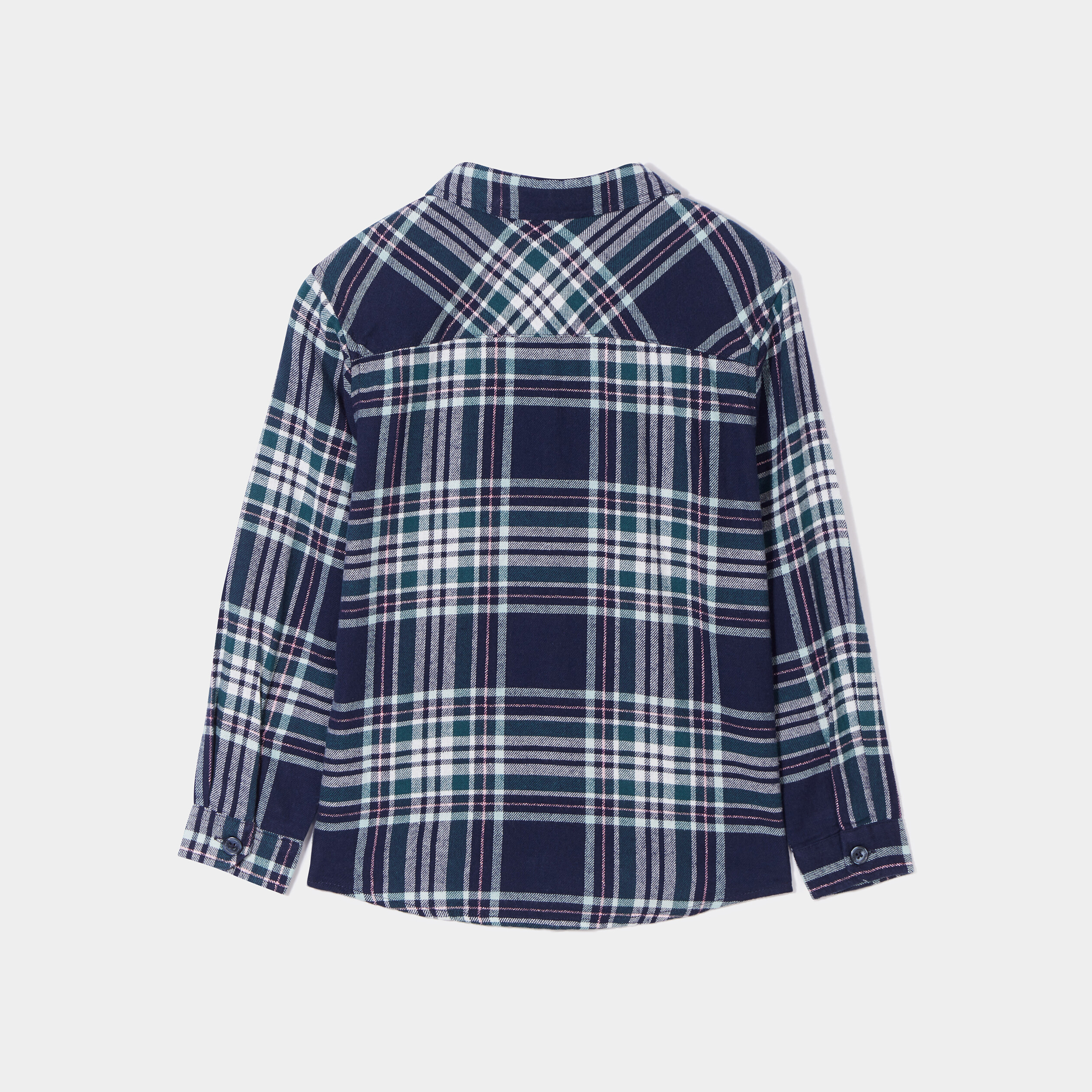 Chemise manches longues bleu marine fille