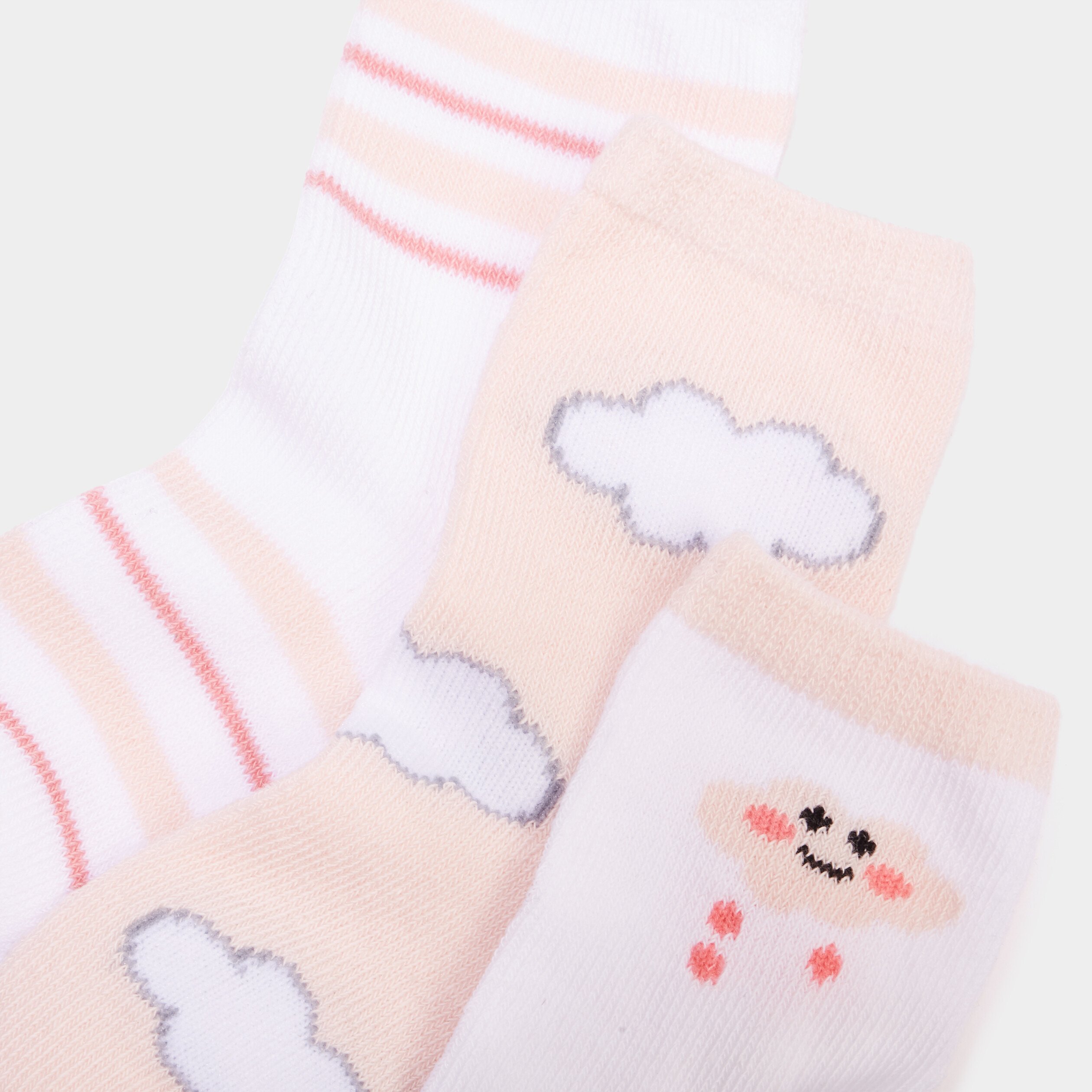Lot de 5 paires chaussettes rose bebe fille