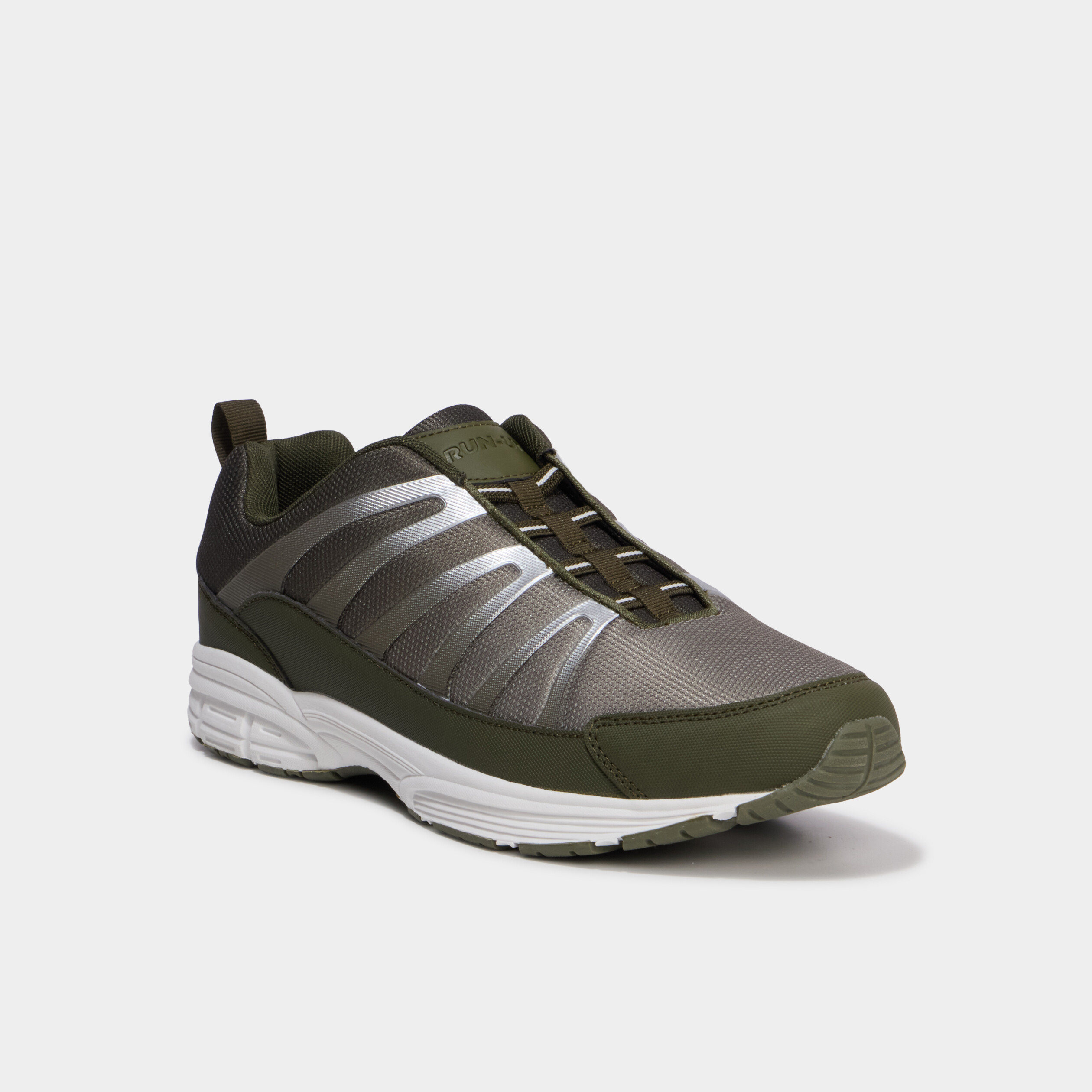 Baskets running vert kaki homme