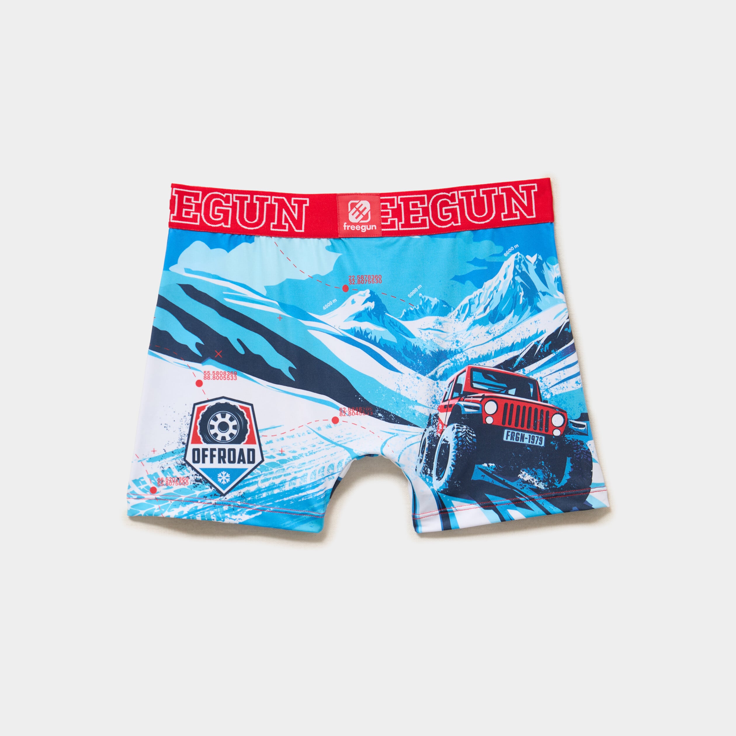 Boxer taille &eacute;lastiqu&eacute;e bleu homme