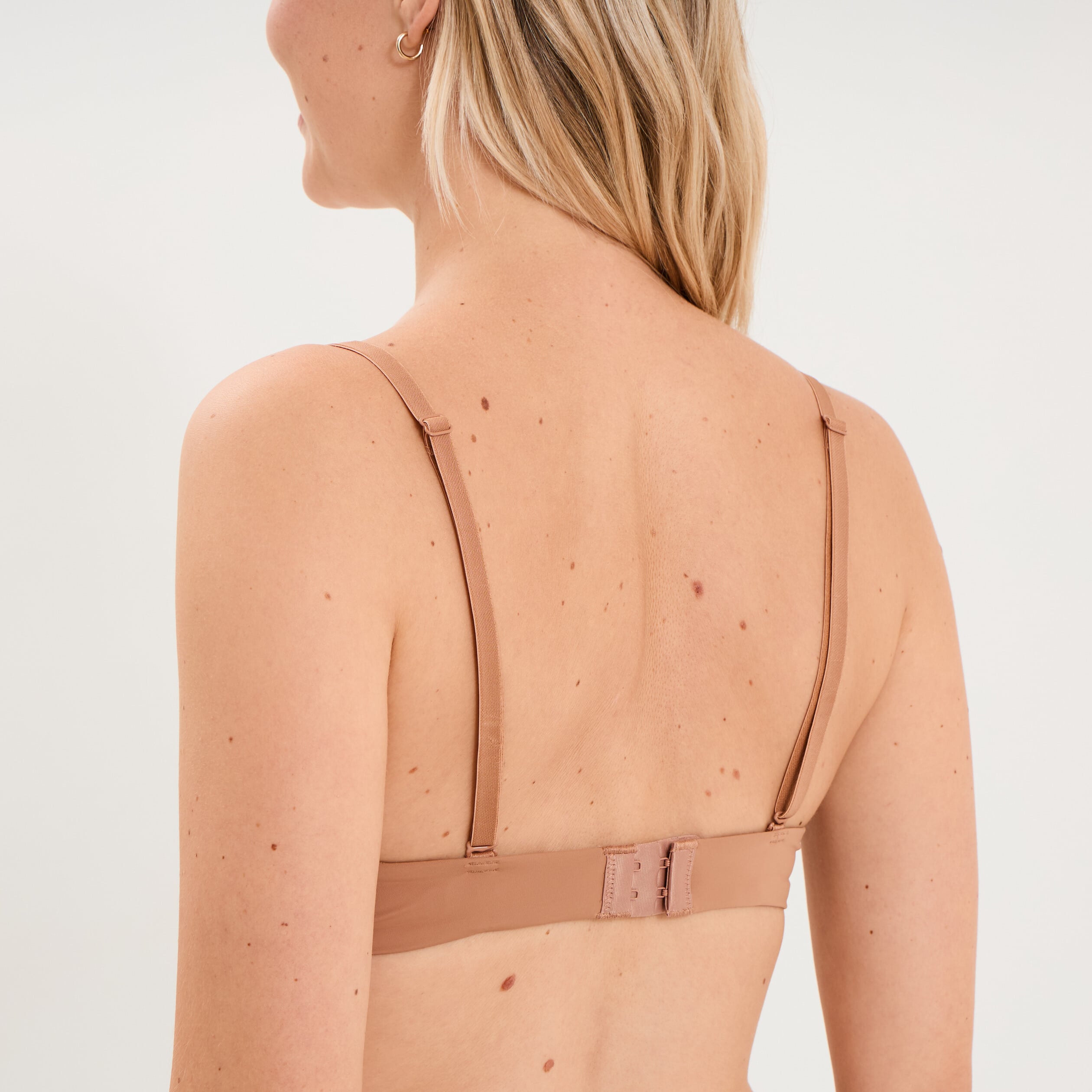 Soutien-gorge triangle bretelles fines vieux rose femme