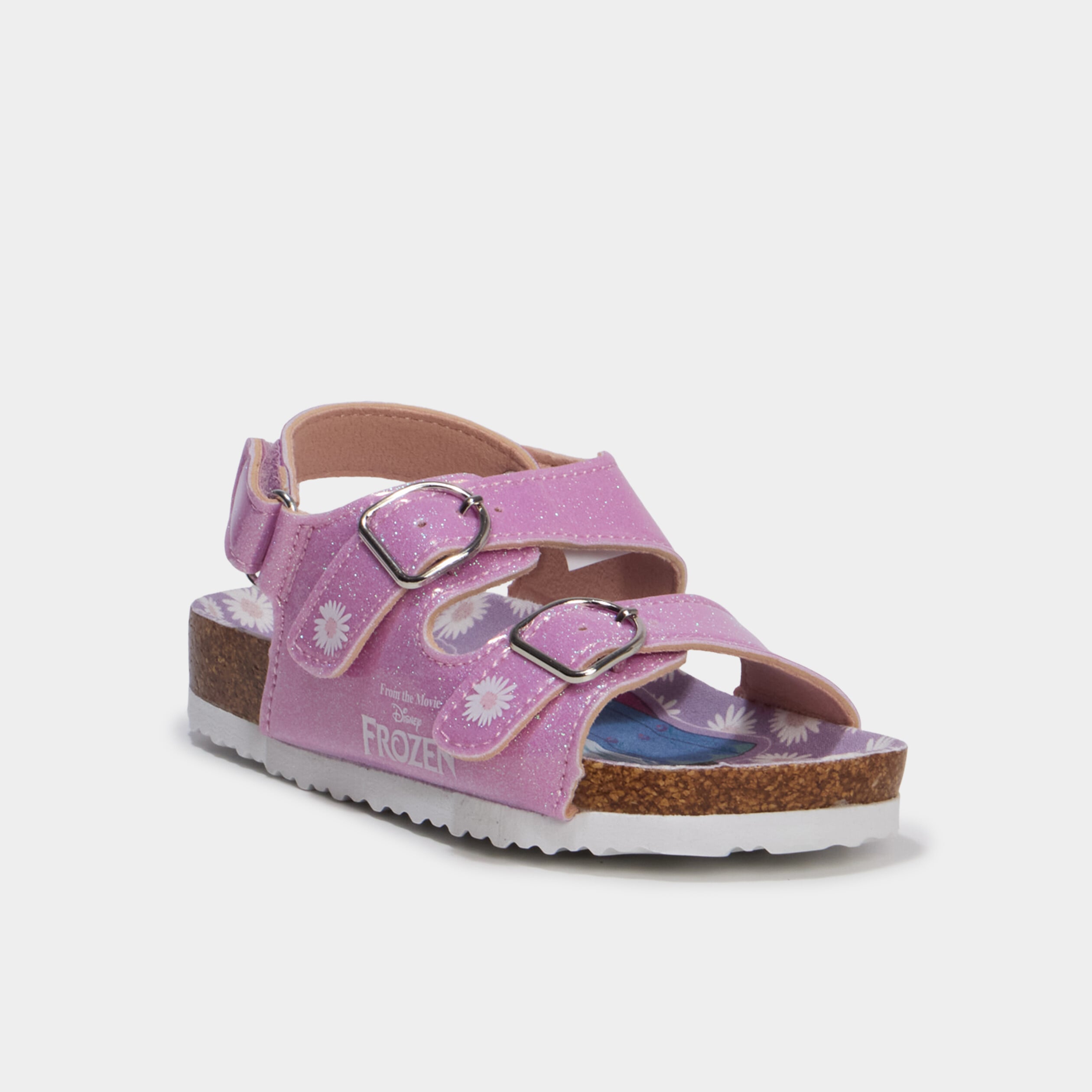 Sandales &agrave; paillettes Reine des neiges rose fille