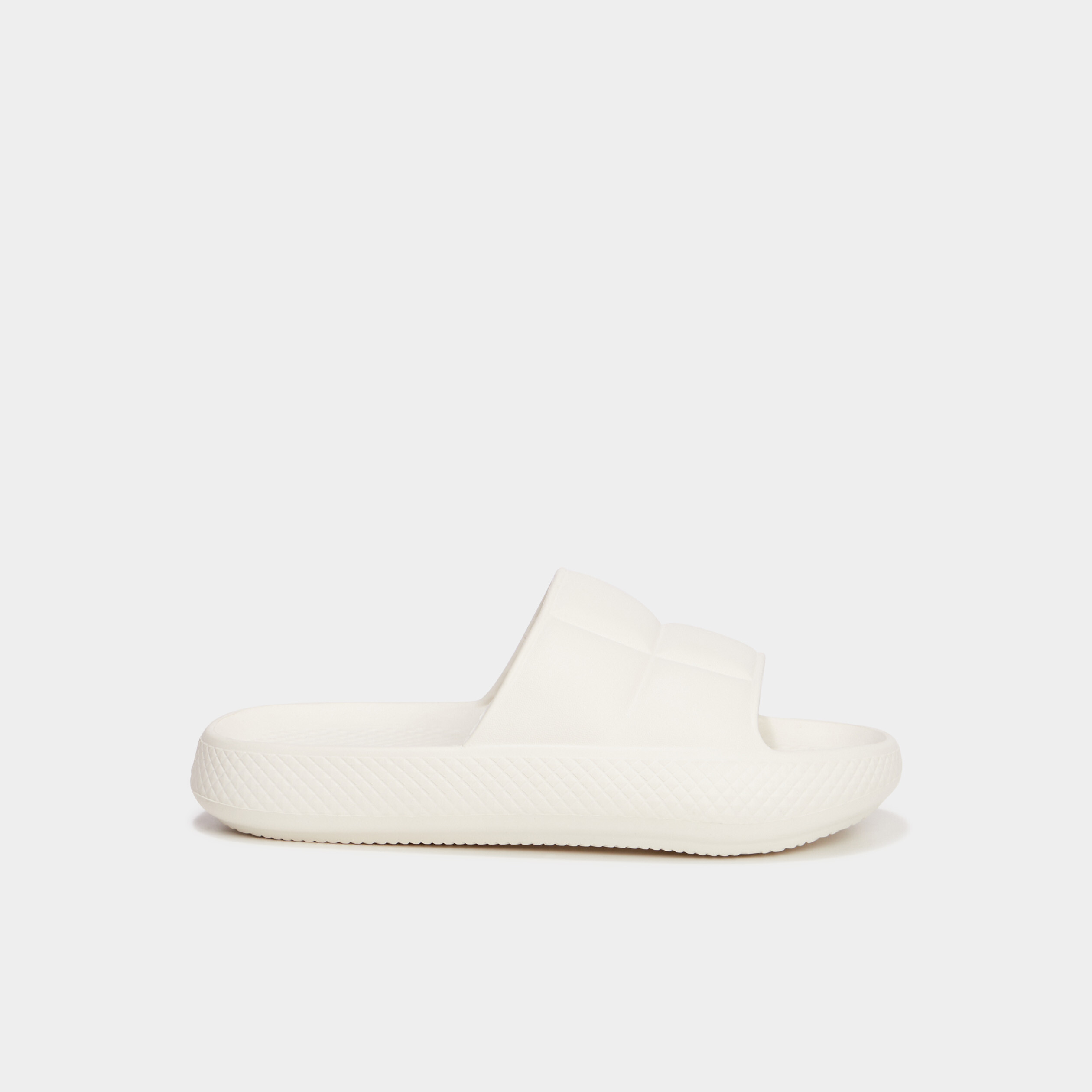 Claquettes matelass&eacute;es Wamea Beach blanc femme