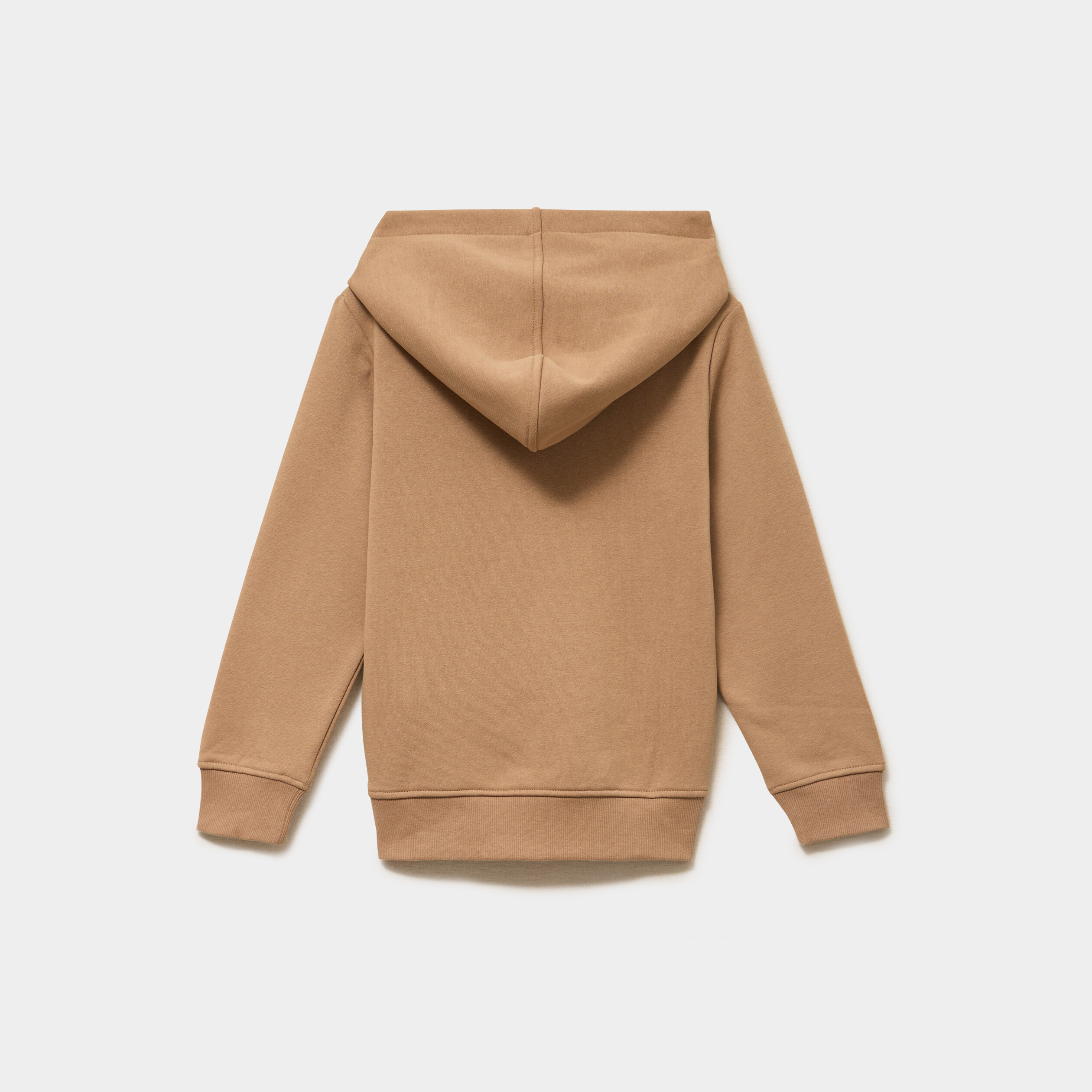 Sweat hoodie &agrave; capuche taupe gar&ccedil;on