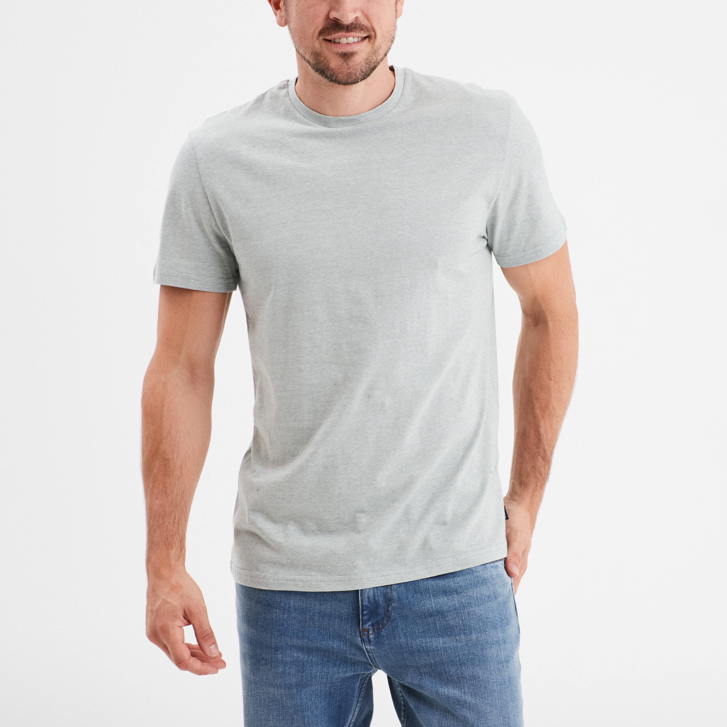 t shirt col rond manches courtes creeks vert clair homme T-shirt col rond manches courtes Creeks vert clair homme