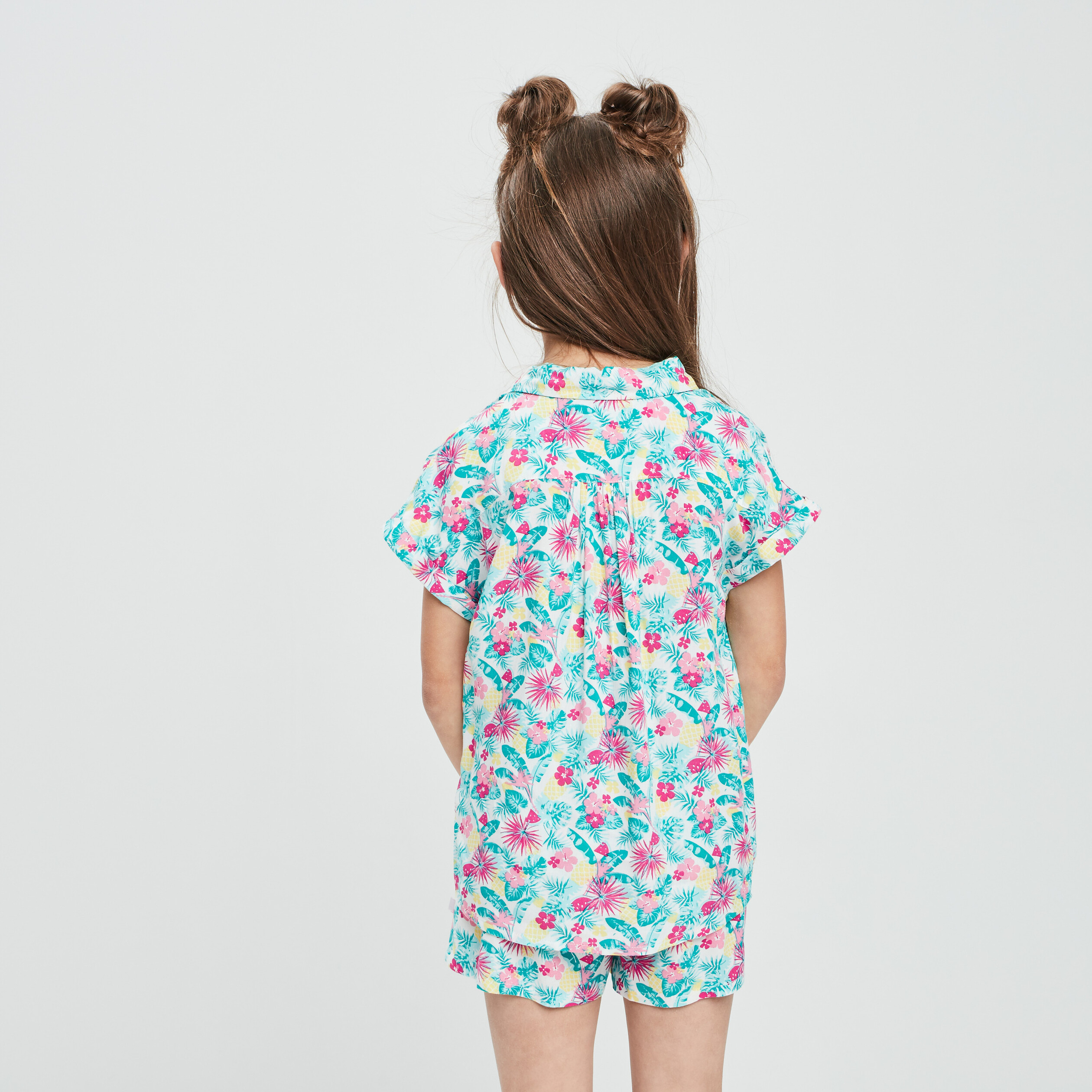 Chemise manches courtes blanc fille