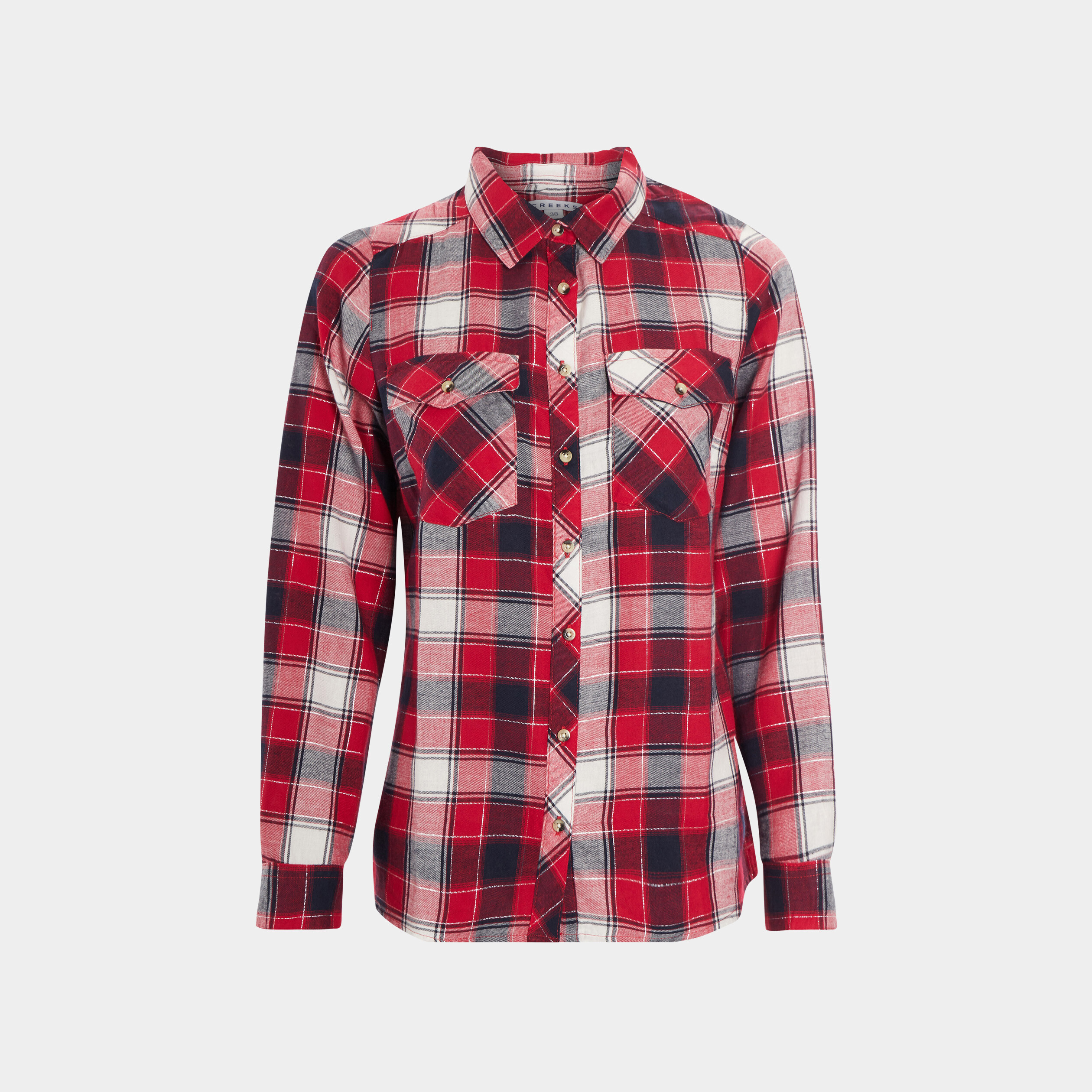 chemise manches retroussables poches rouge femme Chemise manches retroussables poches rouge femme