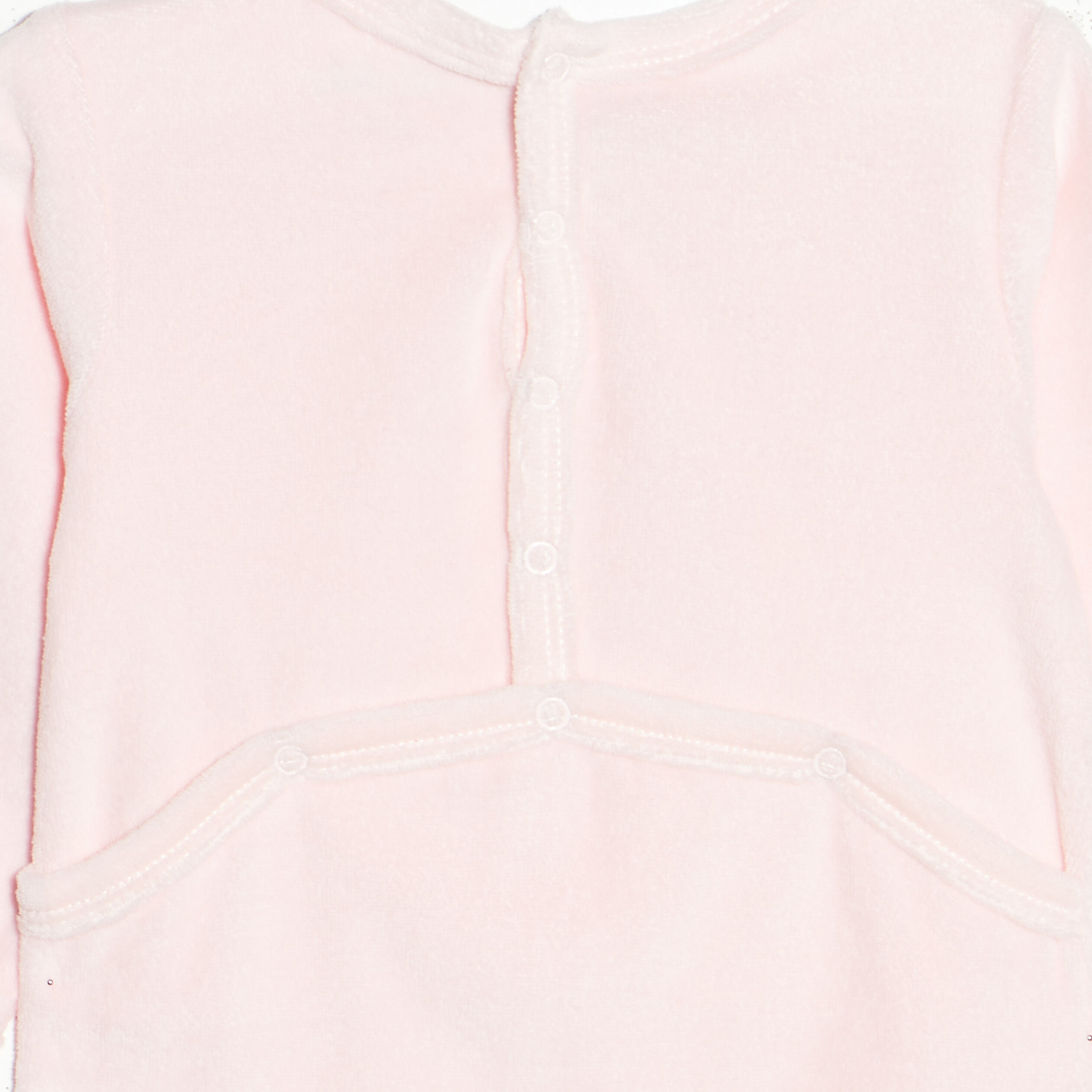 dors bien velours manches longues rose clair bebef Dors-bien velours manches longues rose clair bébé fille