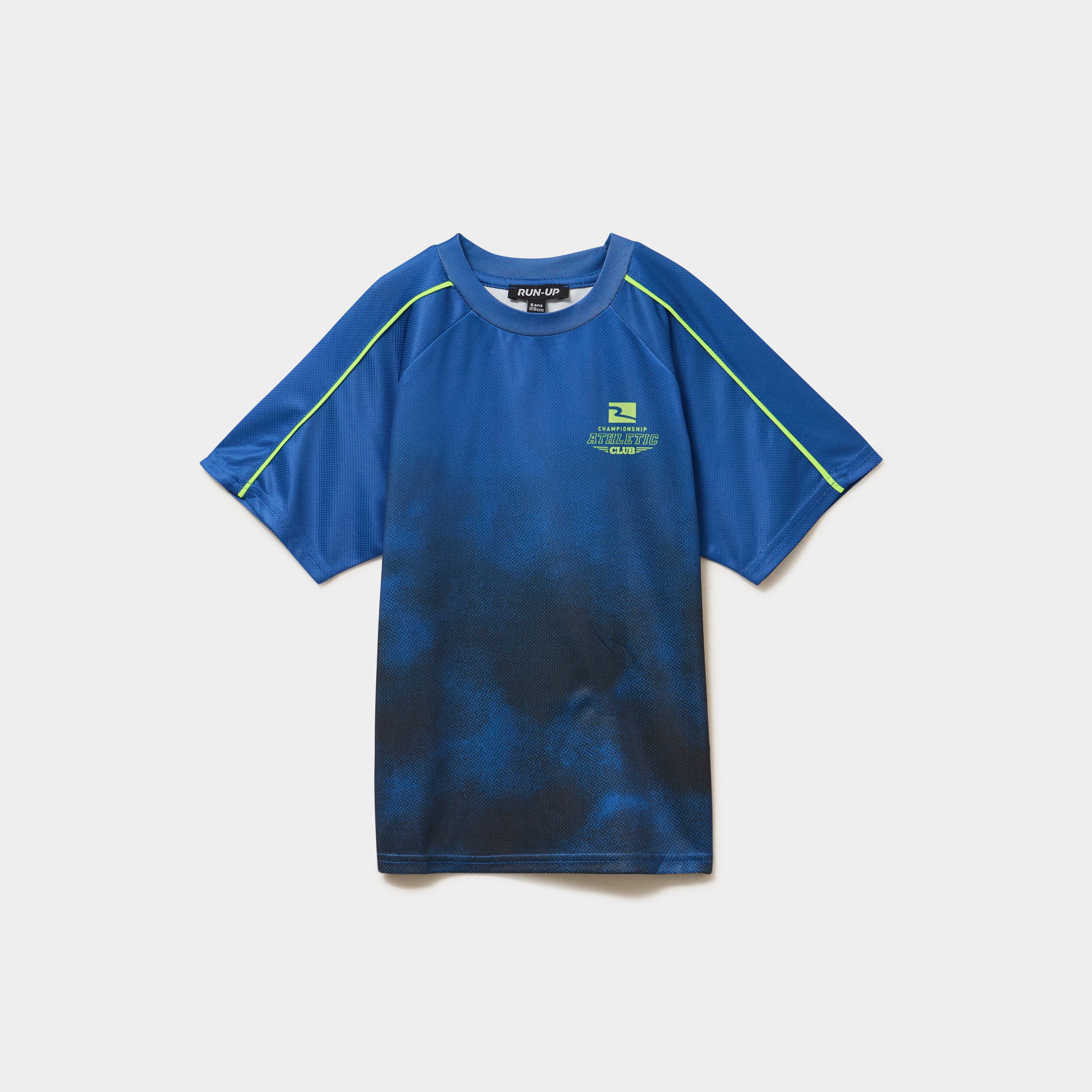T-shirt de sport relax &agrave; manches courtes bleu electrique gar&ccedil;on