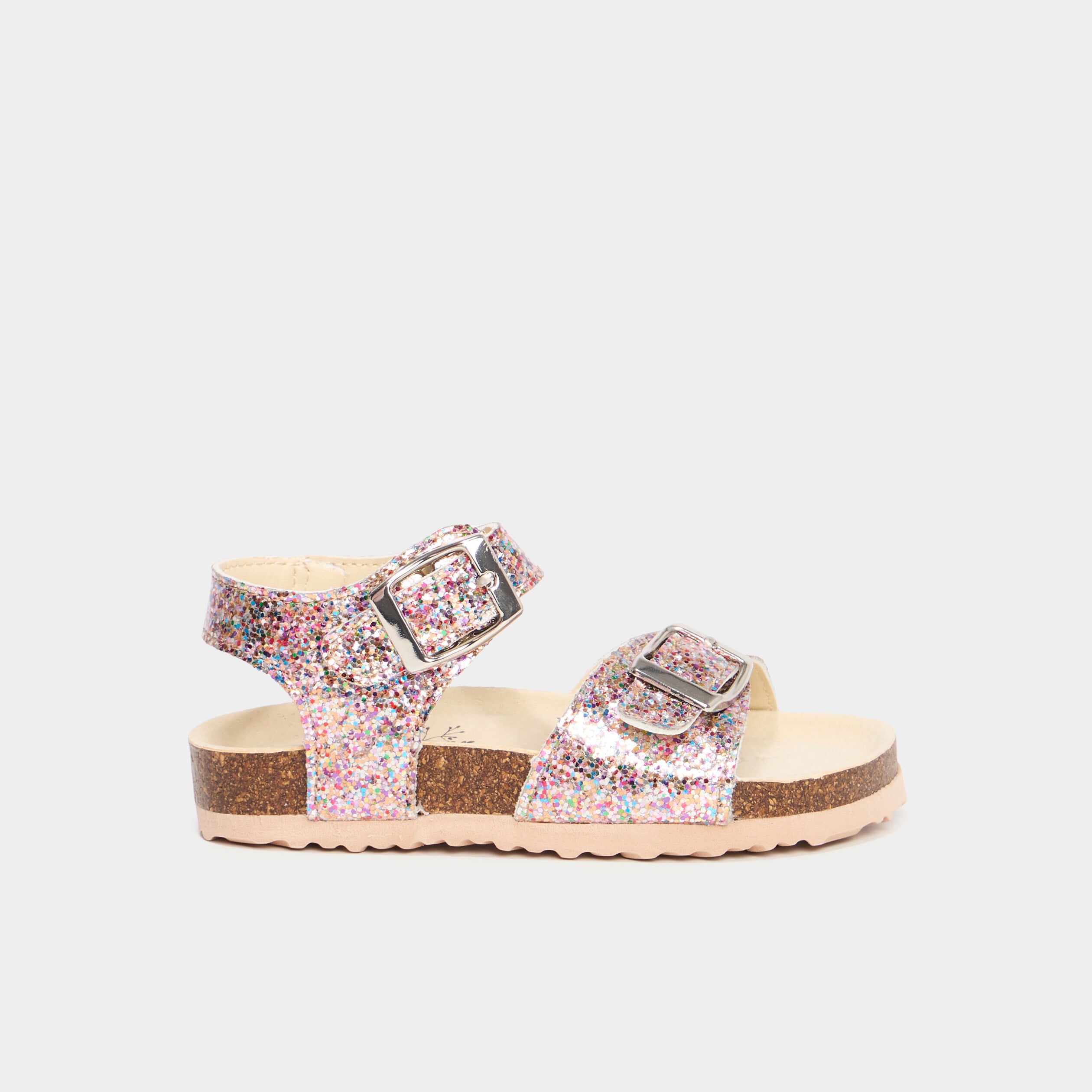 Sandales &agrave; paillettes multicolore fille