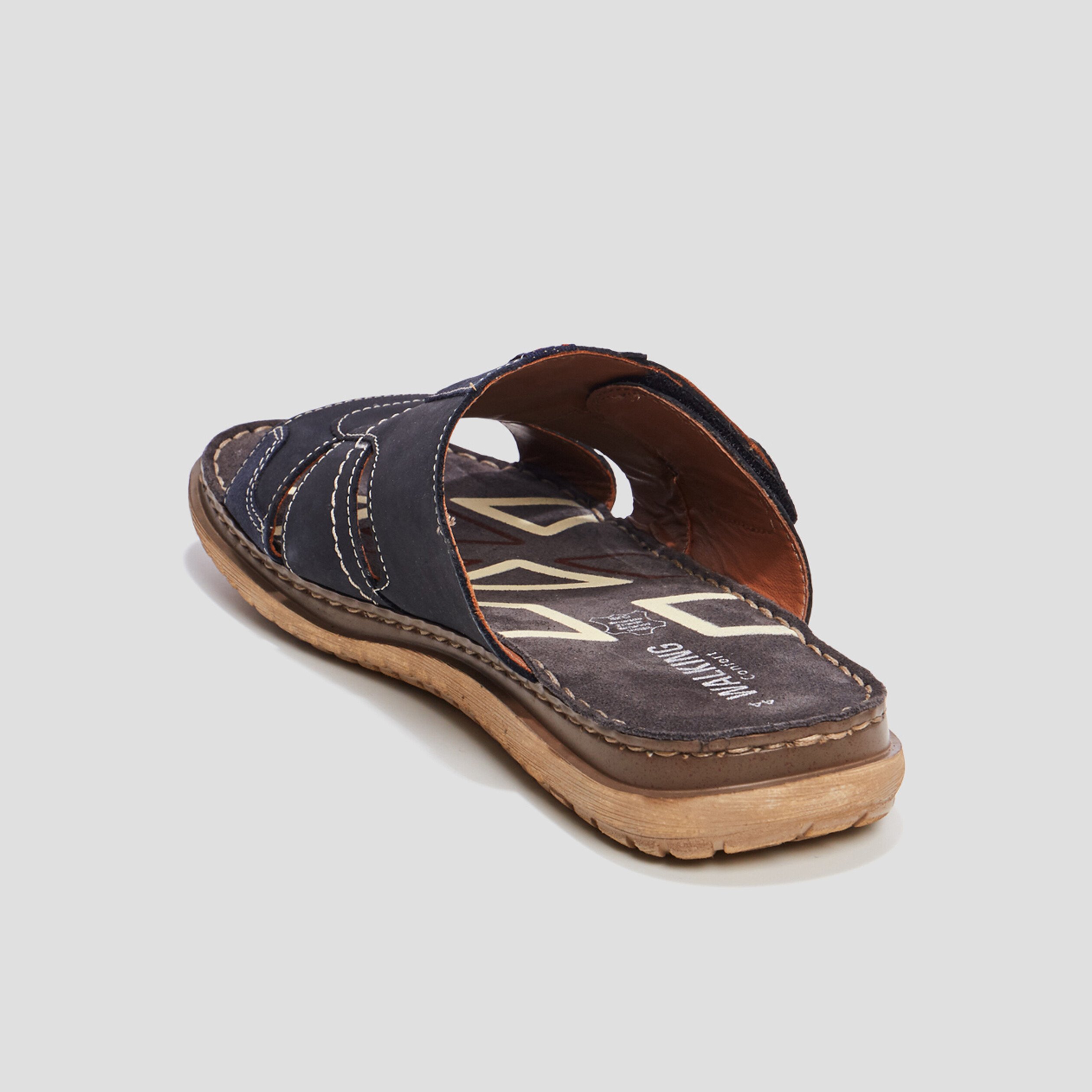 mules a scratch en cuir bleu marine homme Mules à scratch en cuir bleu marine homme