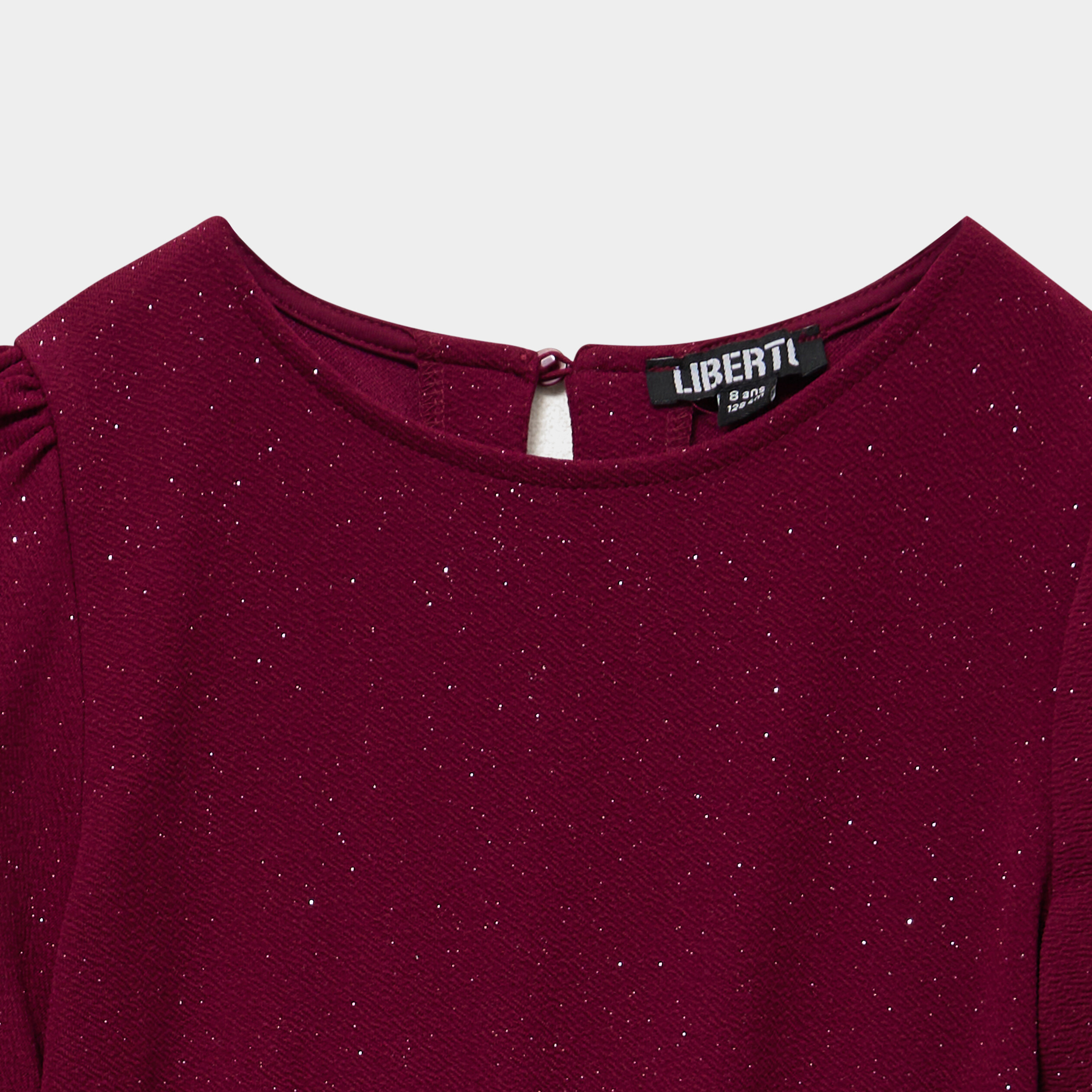 Combinaison pantalon &agrave; paillettes bordeaux fille