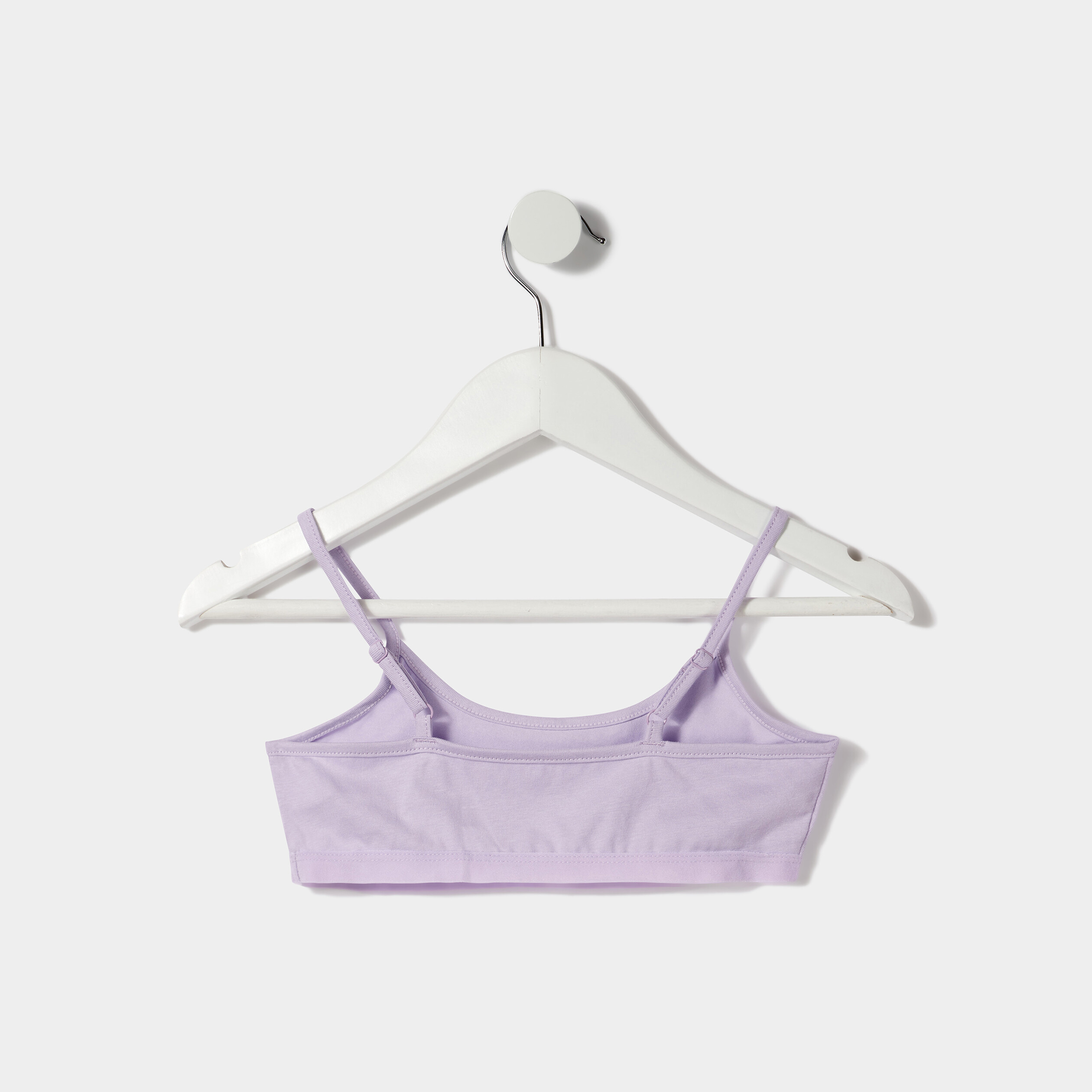 Lot 2 brassières bretelles fines coton mauve fille