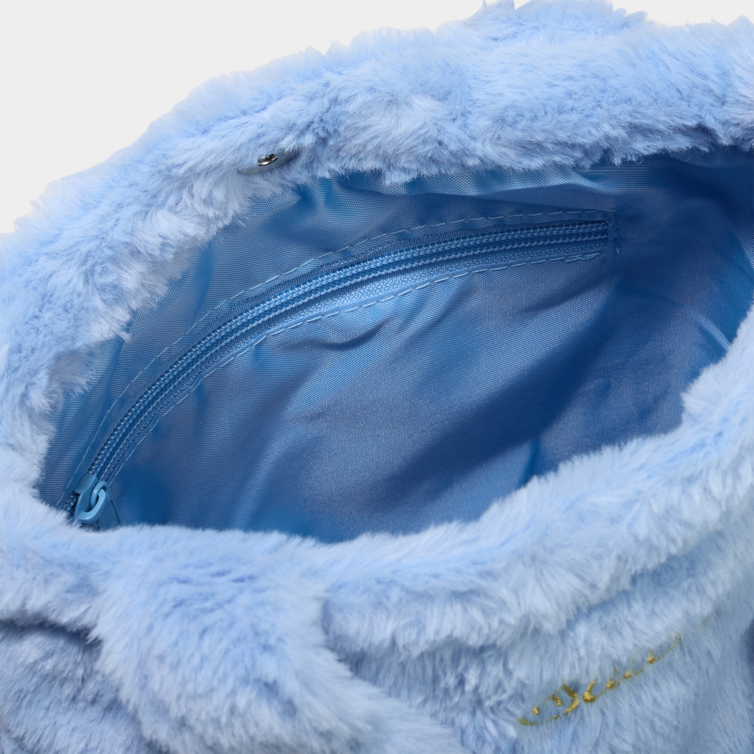 Sac cabas fausse fourrure Stitch bleu fille