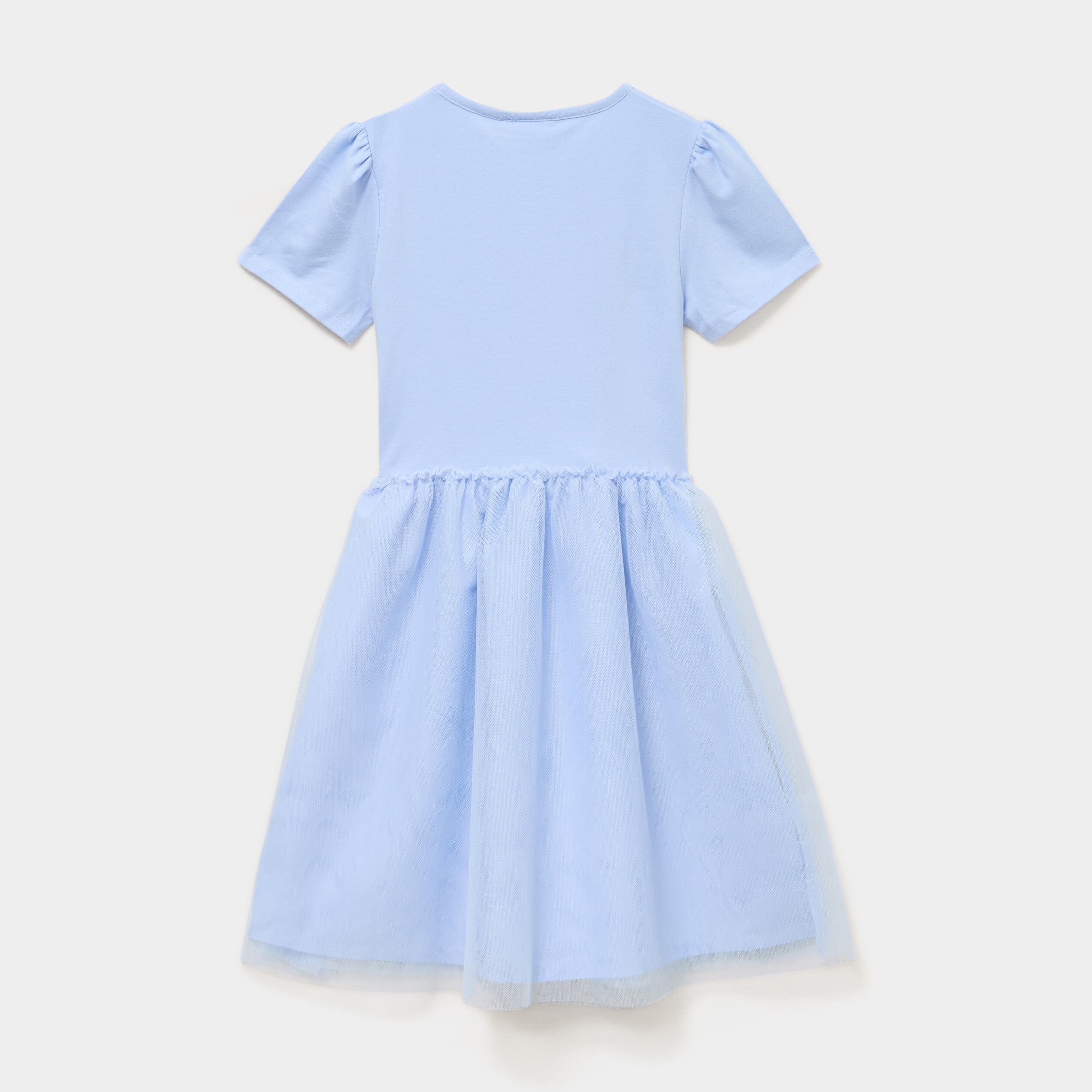 Robe bas tulle Reine des neiges bleu ciel fille