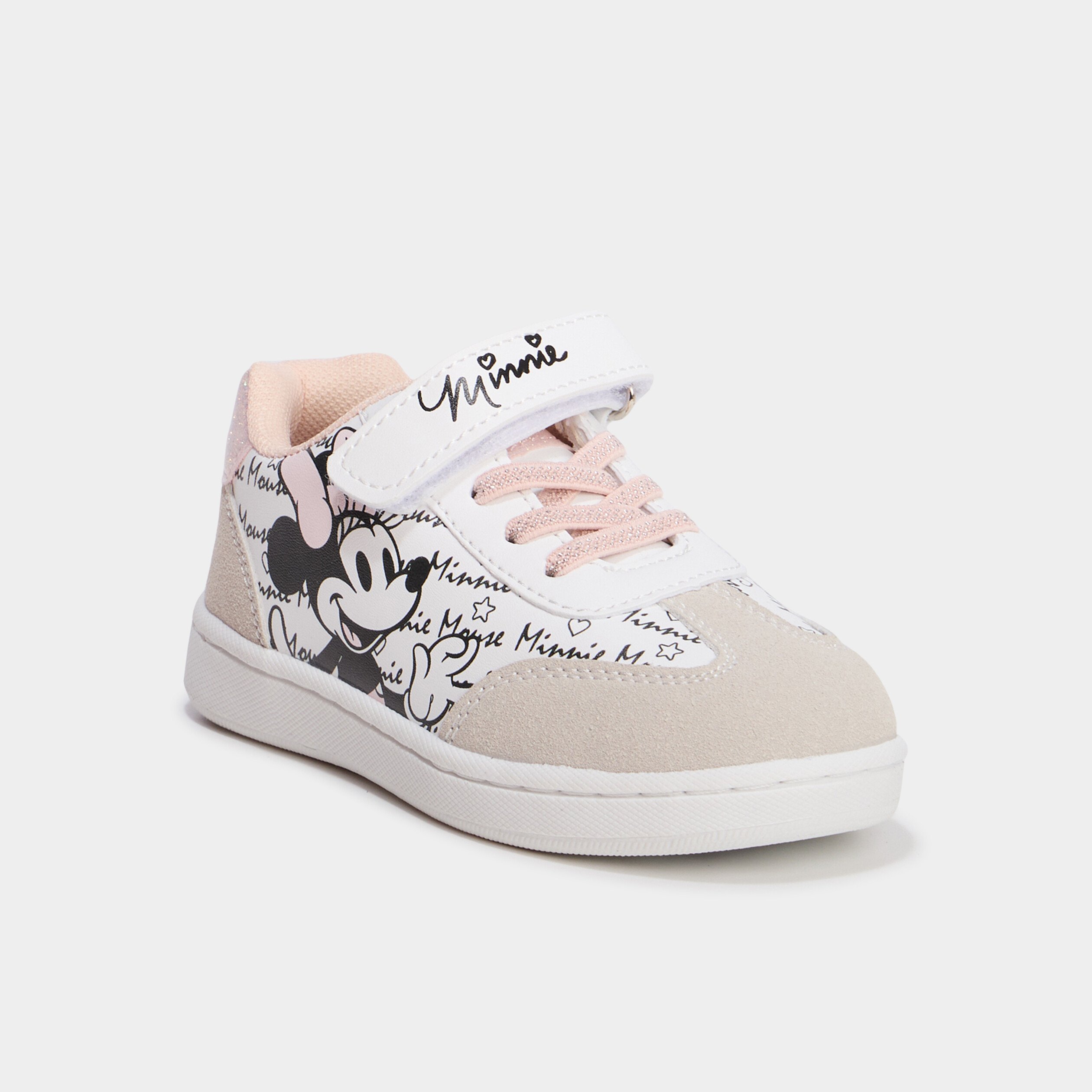 tennis basses a scratchs minnie blanc fille Tennis basses à scratchs Minnie blanc fille