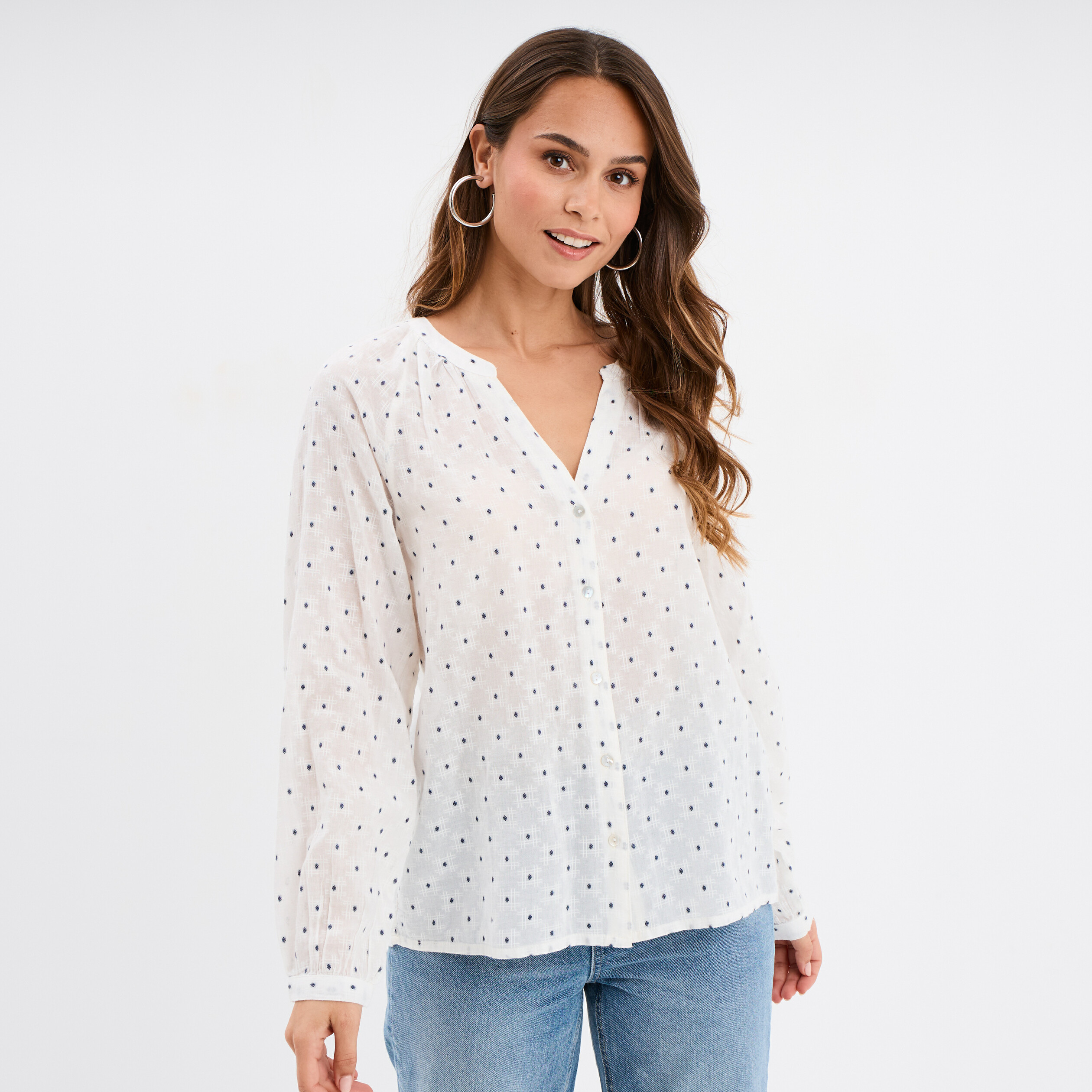 blouse oversize coton majoritaire blanc femme Blouse oversize coton majoritaire blanc femme