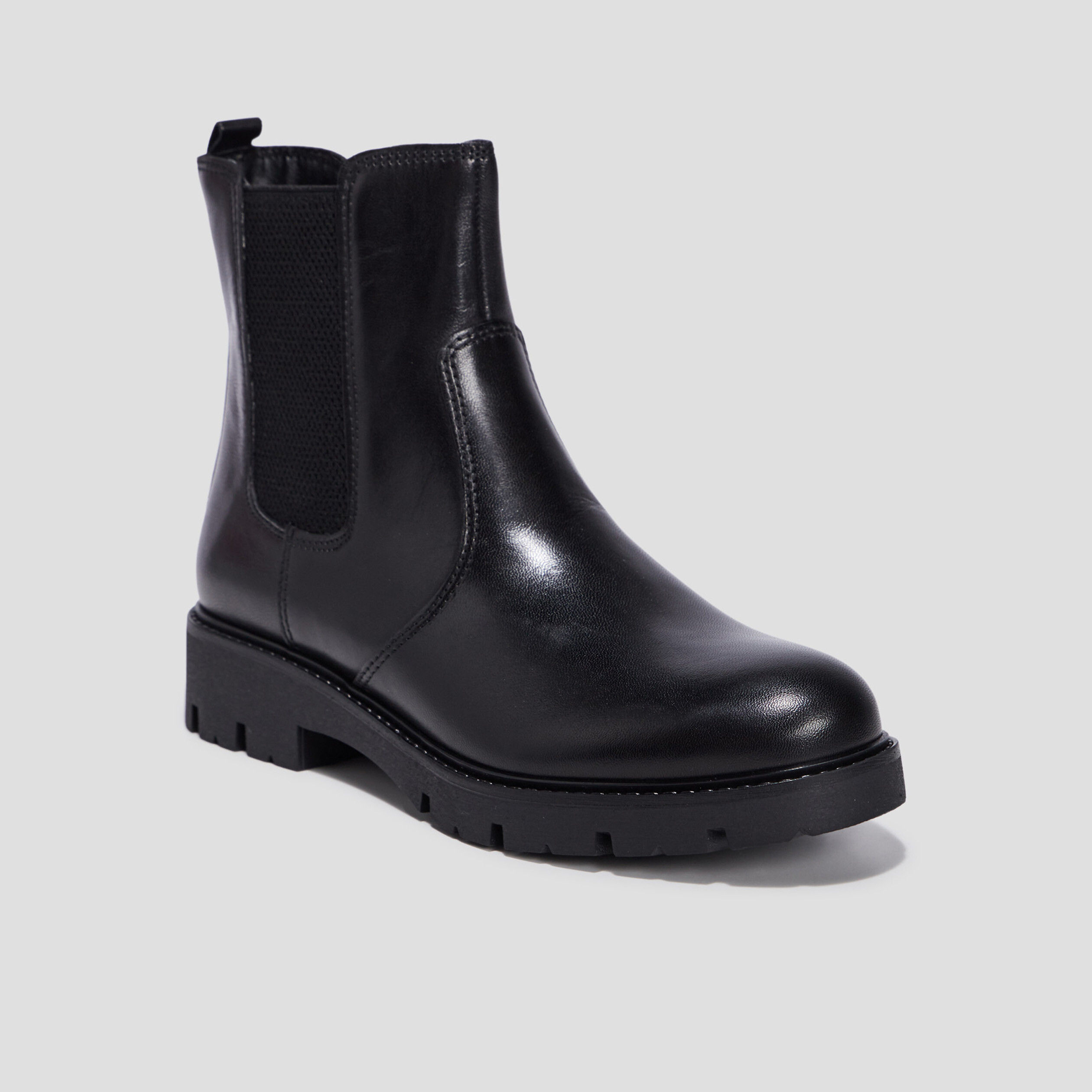 bottines chelsea en cuir noir fille Bottines chelsea en cuir noir fille
