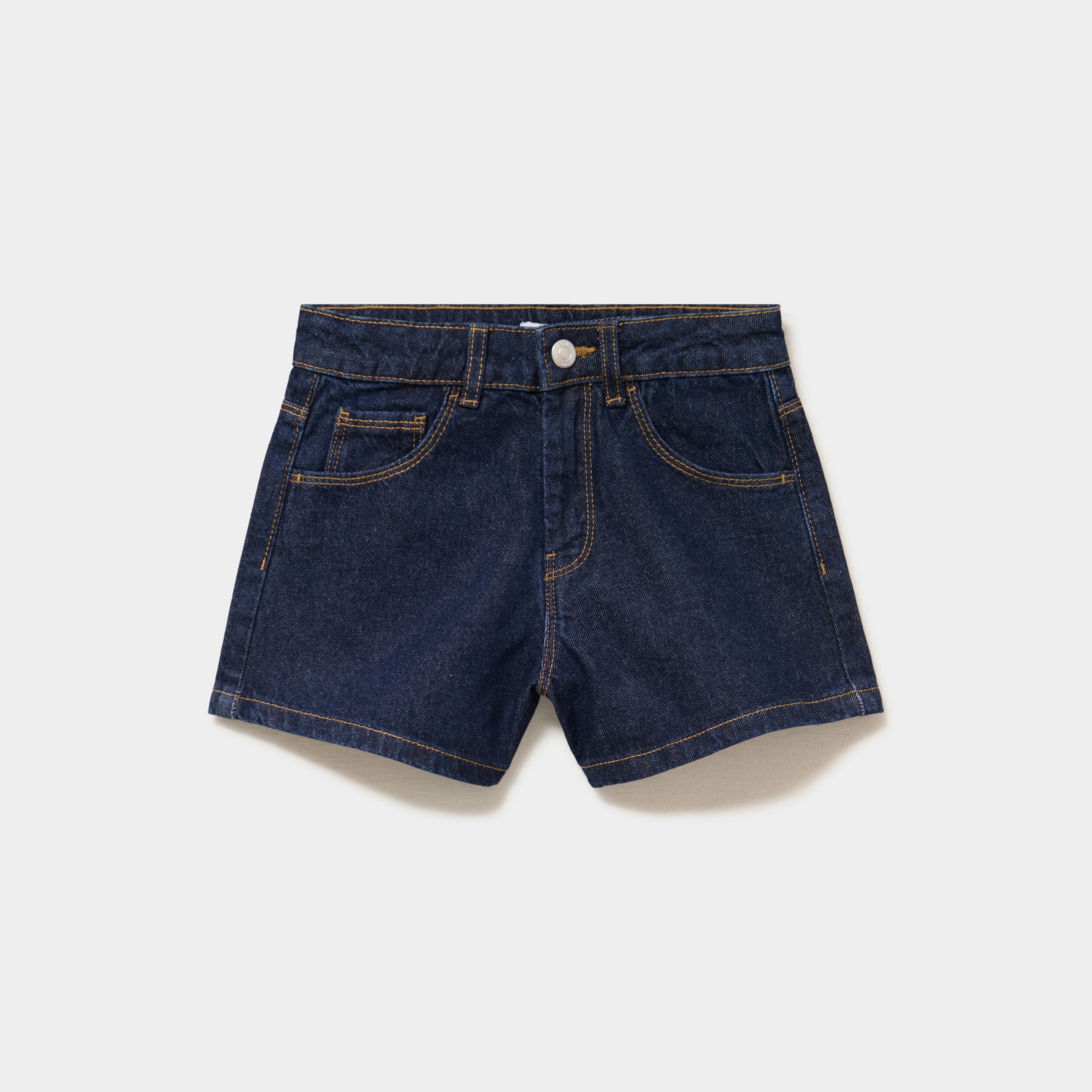 Short en jean taille ajustable coton denim brut fille