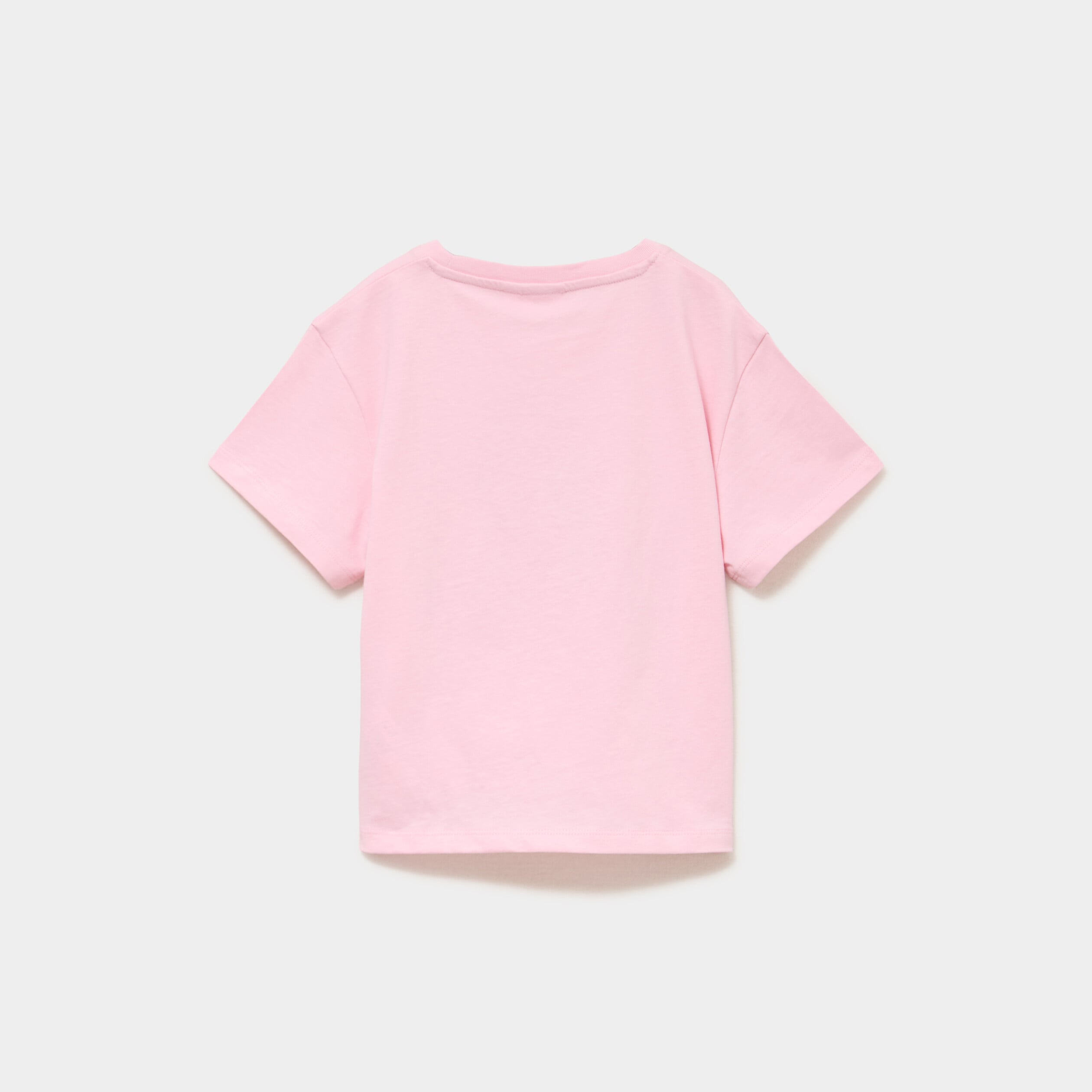 T-shirt nou&eacute; col rond coton Vaiana rose fille
