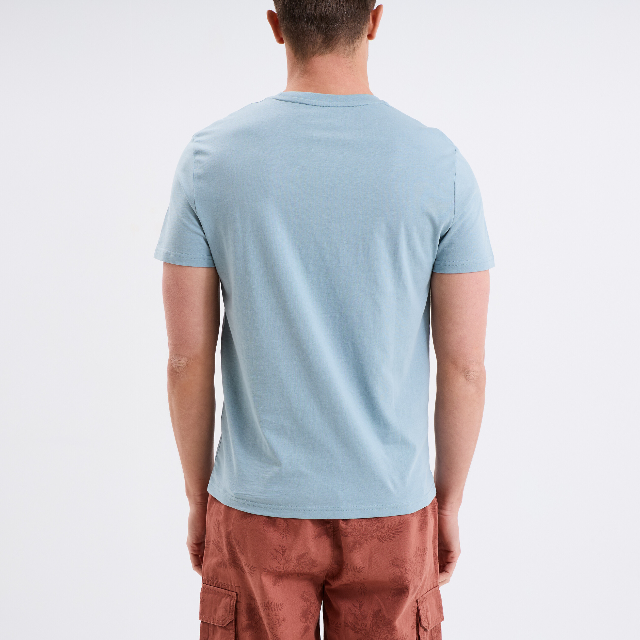 t shirt manches courtes coton gris homme T-shirt manches courtes coton gris homme