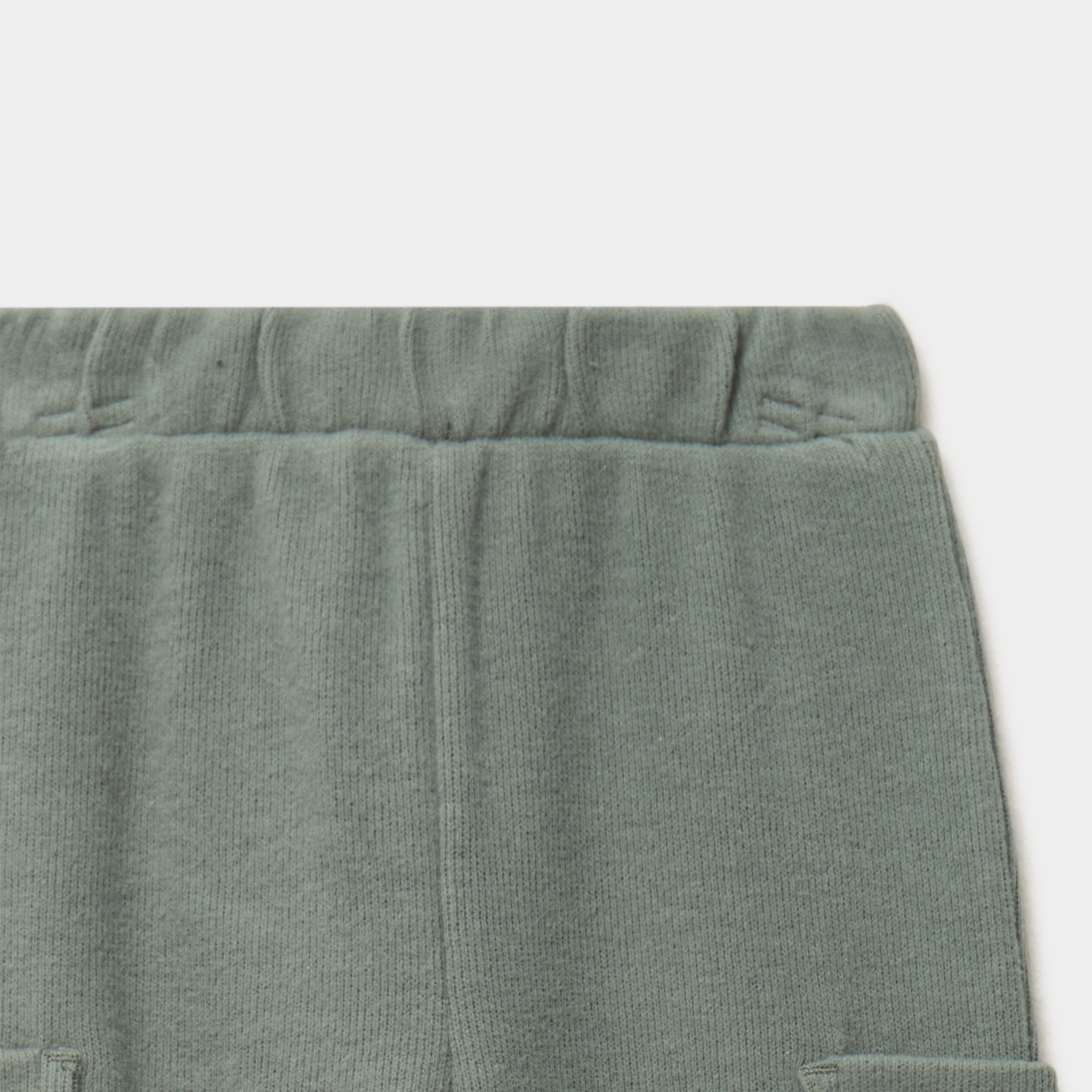 Pantalon maille 2 poches vert kaki b&eacute;b&eacute; gar&ccedil;on