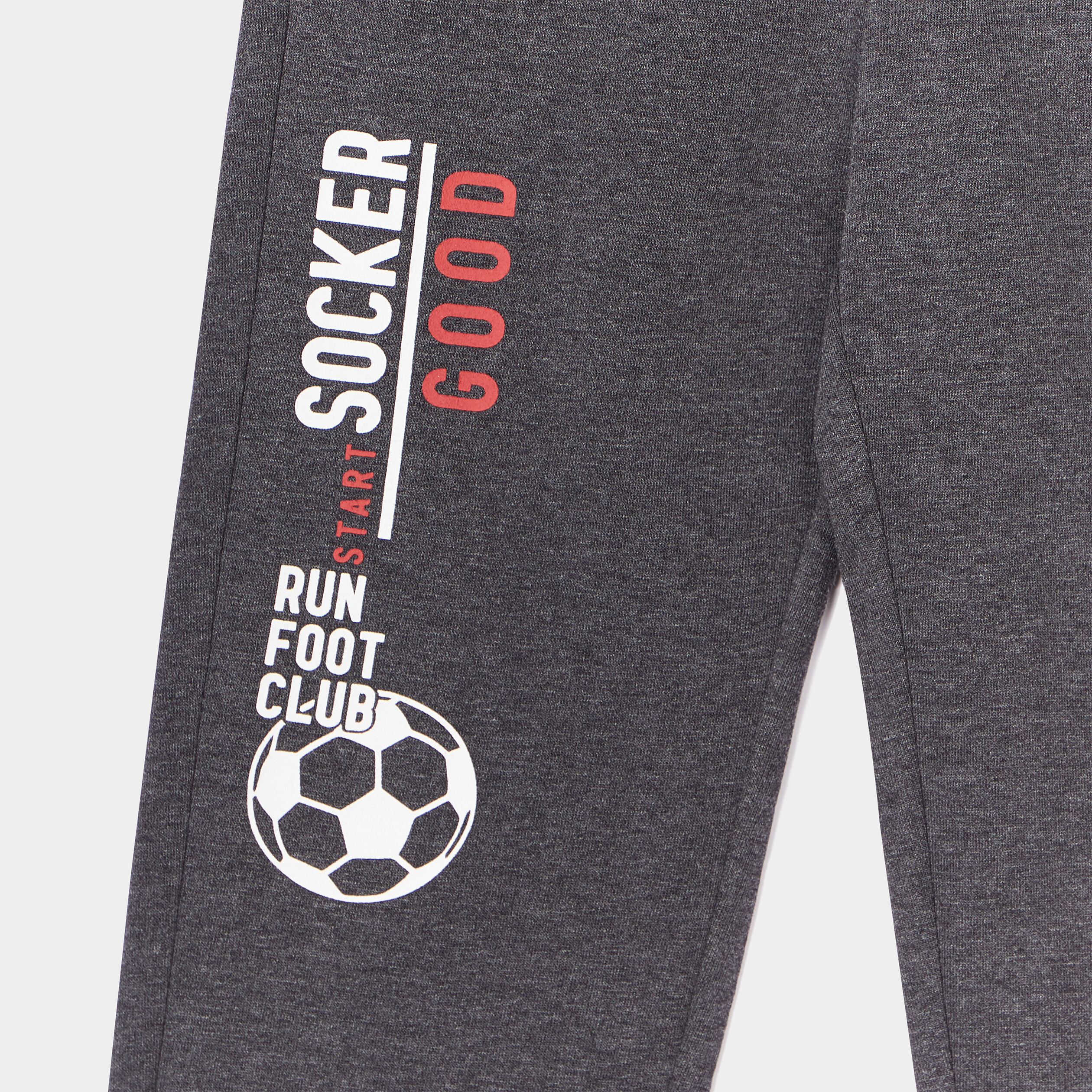 Pantalon de jogging bas resserr gris fonc gar on La Halle