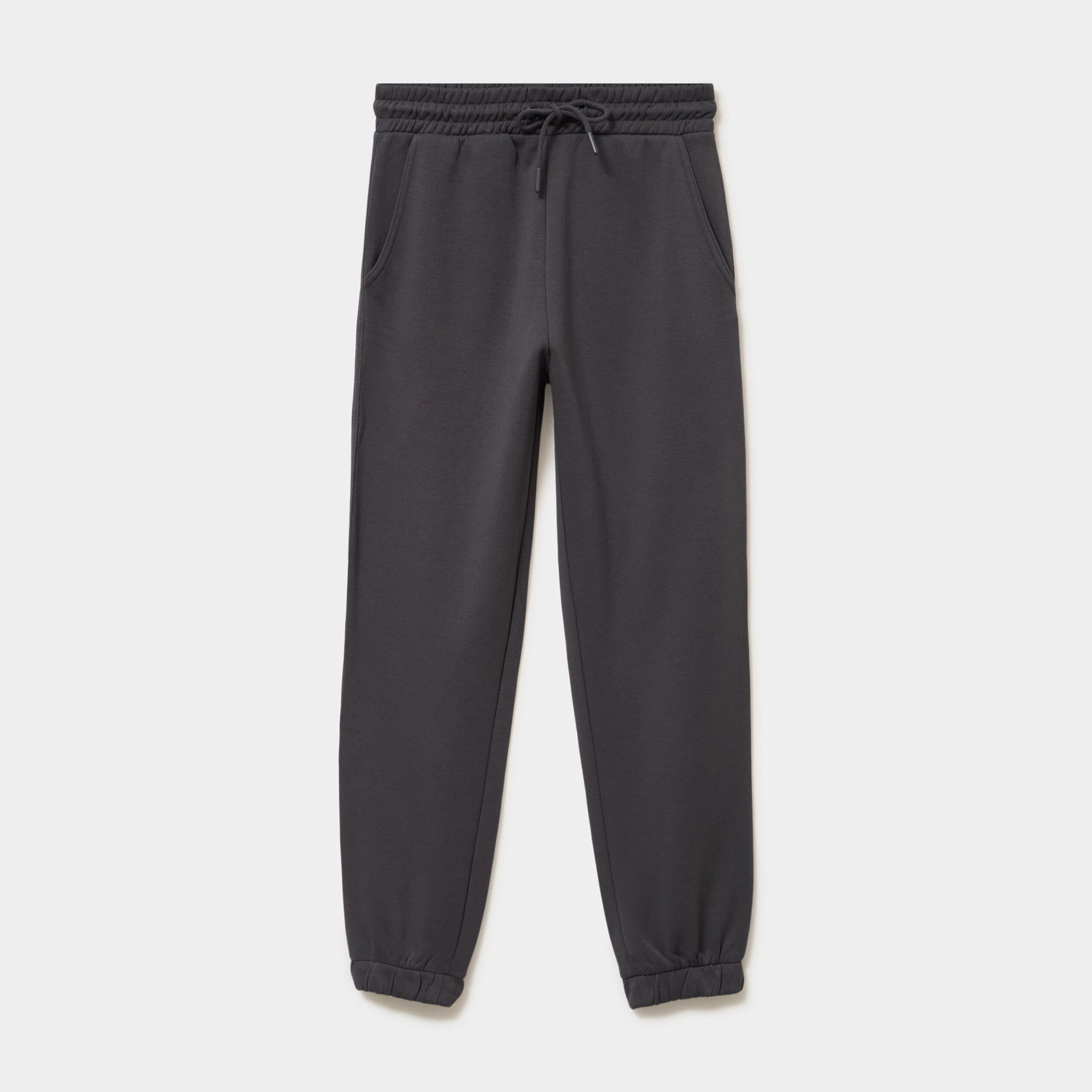 Pantalon de jogging molletonn&eacute; gris fonc&eacute; femme